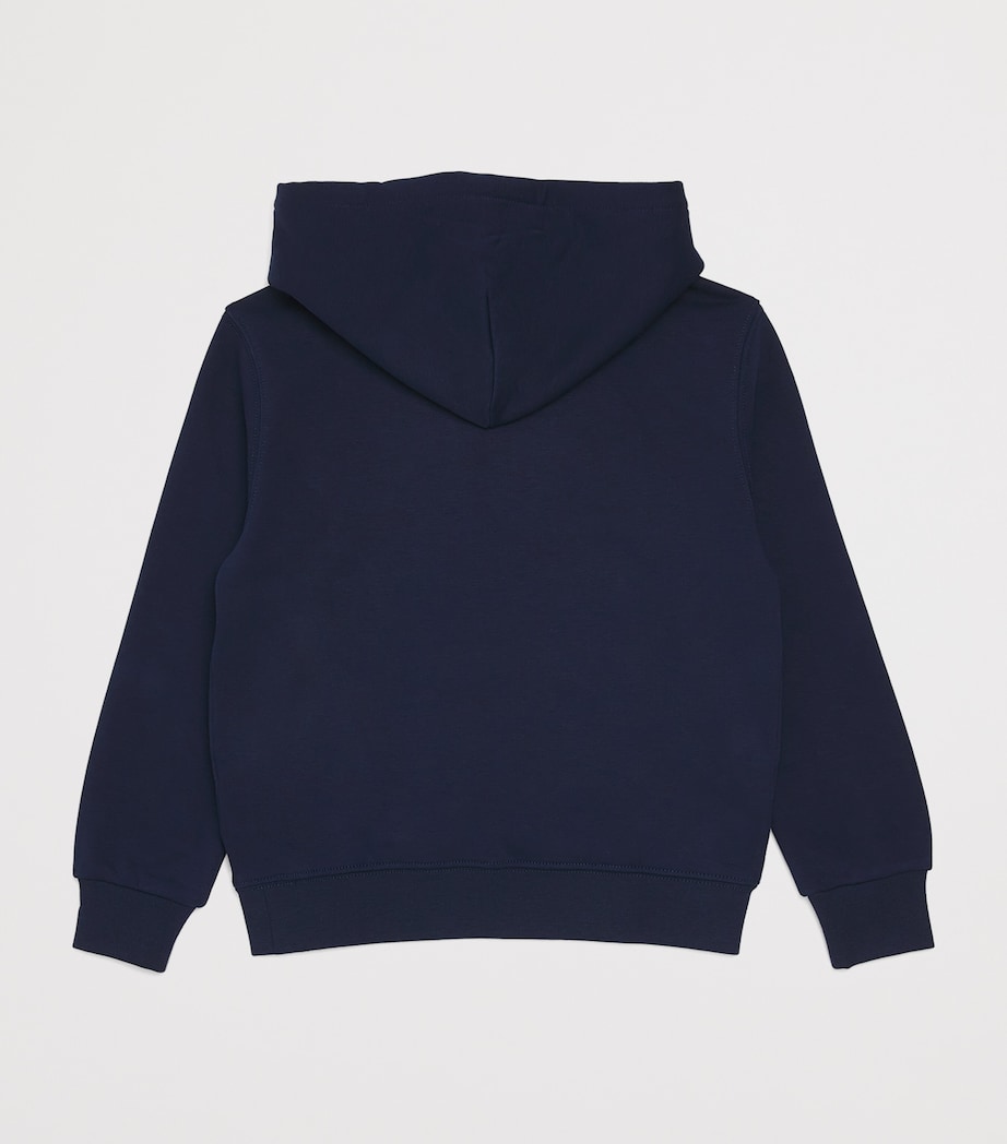 Cotton Polo Bear Hoodie (2-7 Years) NAVY Image 2