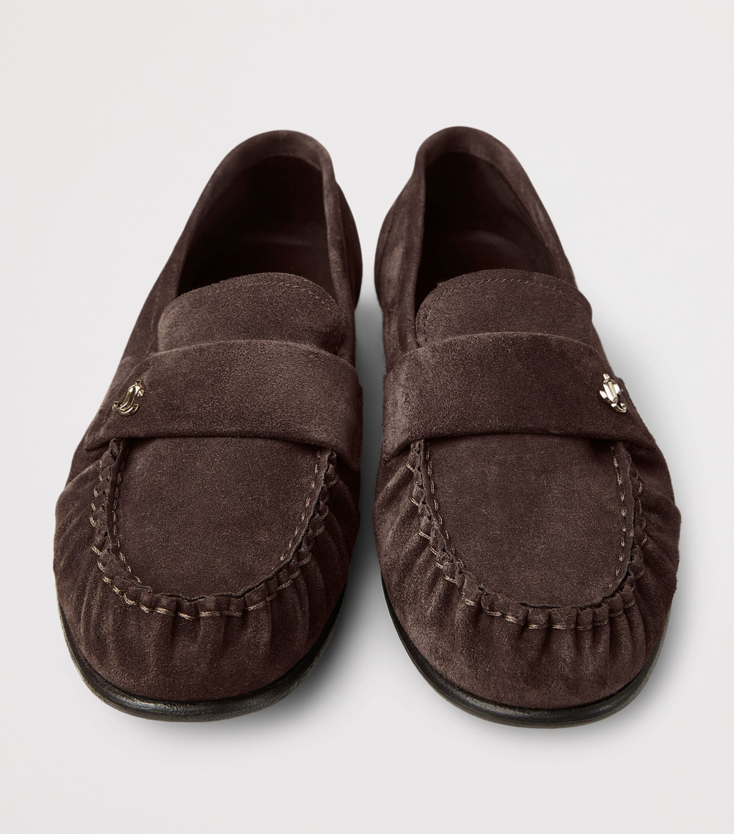 Jimmy Choo Ellis Suede Loafers Chocolate Image 4