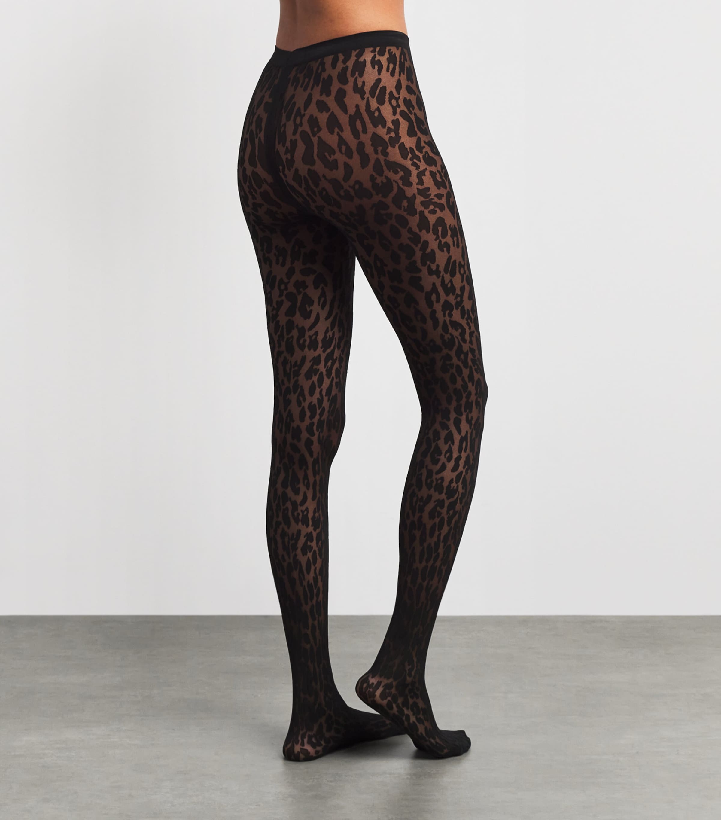 Leopard Tights 9180 BLACK/BLAC Image 3