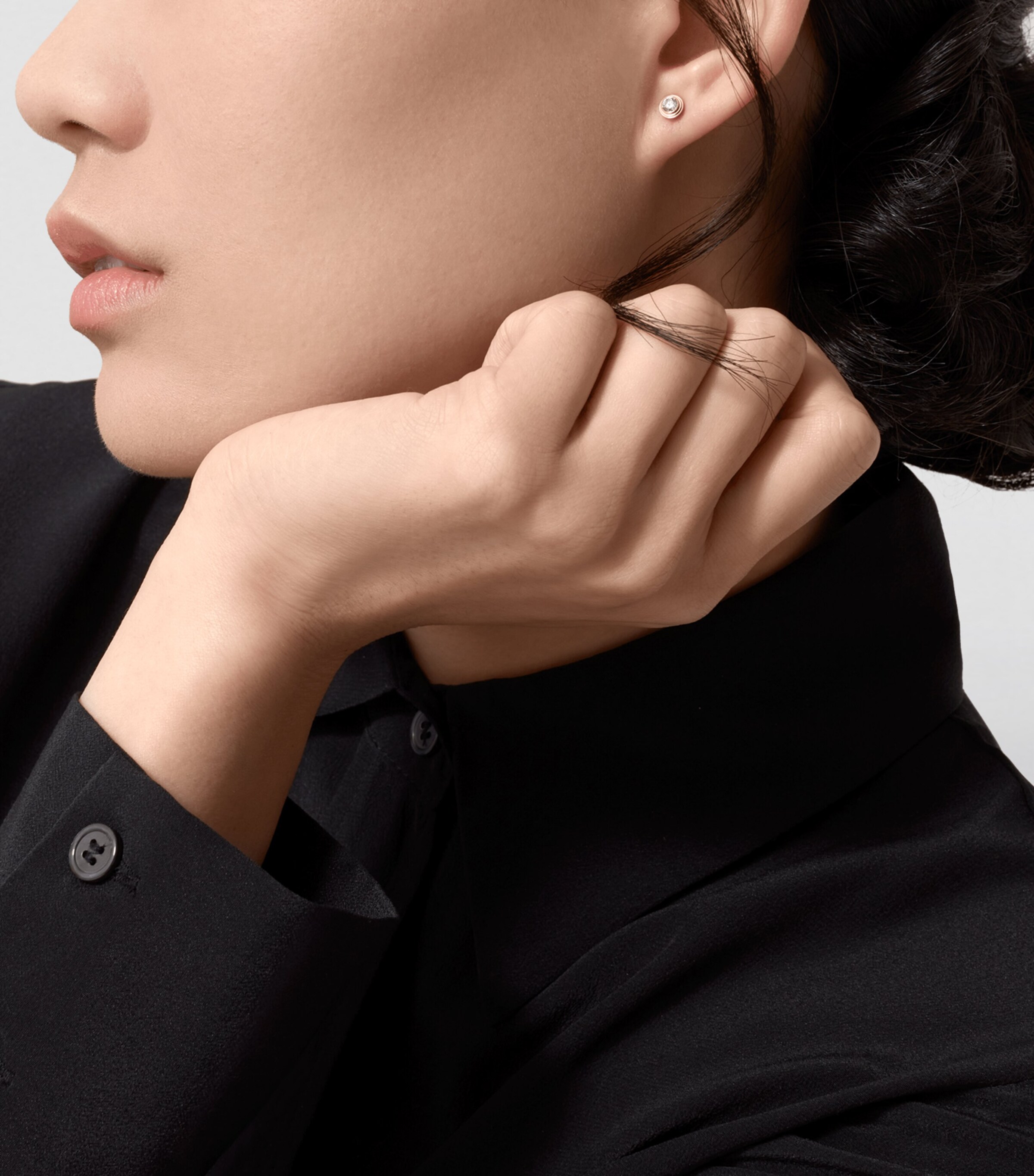 Medium Rose Gold and Diamond Cartier d'Amour Earrings ROSE GOLD Image 4