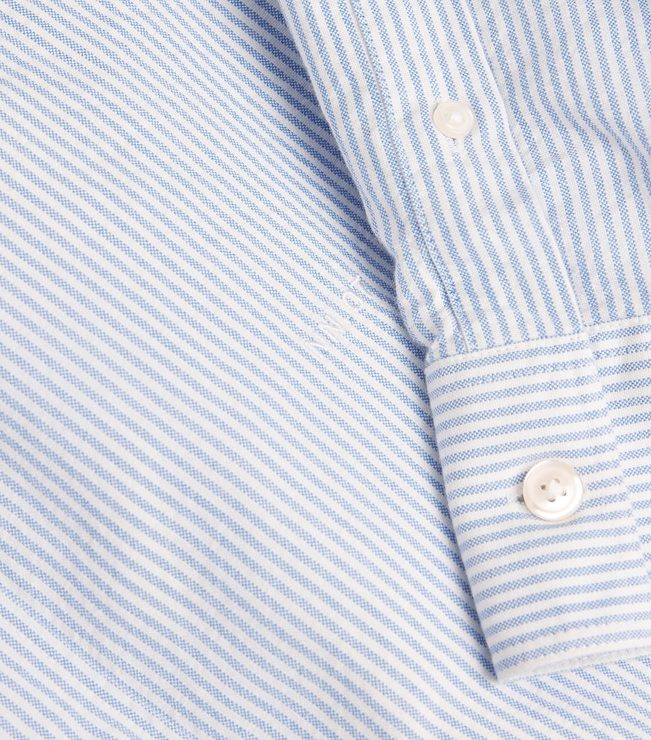 Organic Cotton Stripe Oxford Shirt BLUE STRIPE Image 5