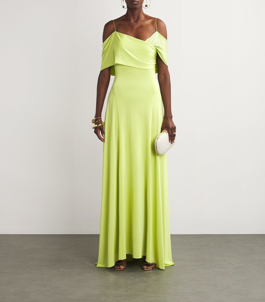 Draped Luminous Linger Gown PISTACHIO Image 7
