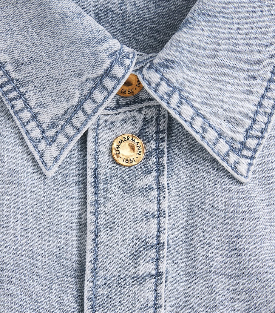 Denim Rebellion Wrap Mini Dress CSW CASTAWAY Image 5