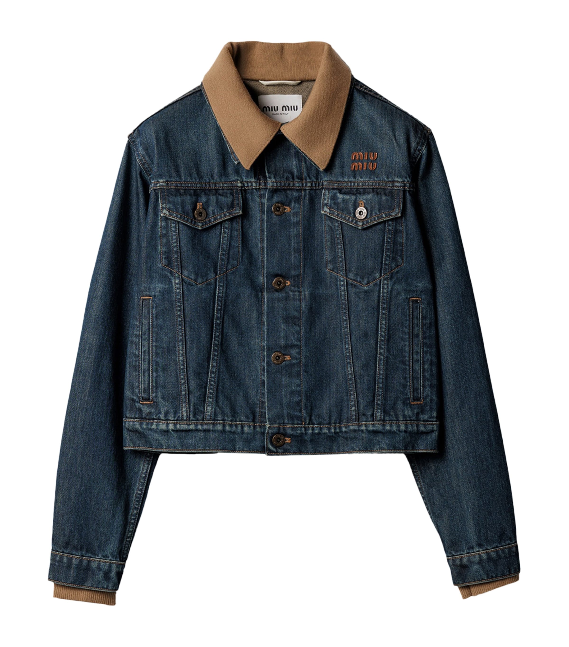 Miu Miu Womens Denim Blouson Jacket Image 1