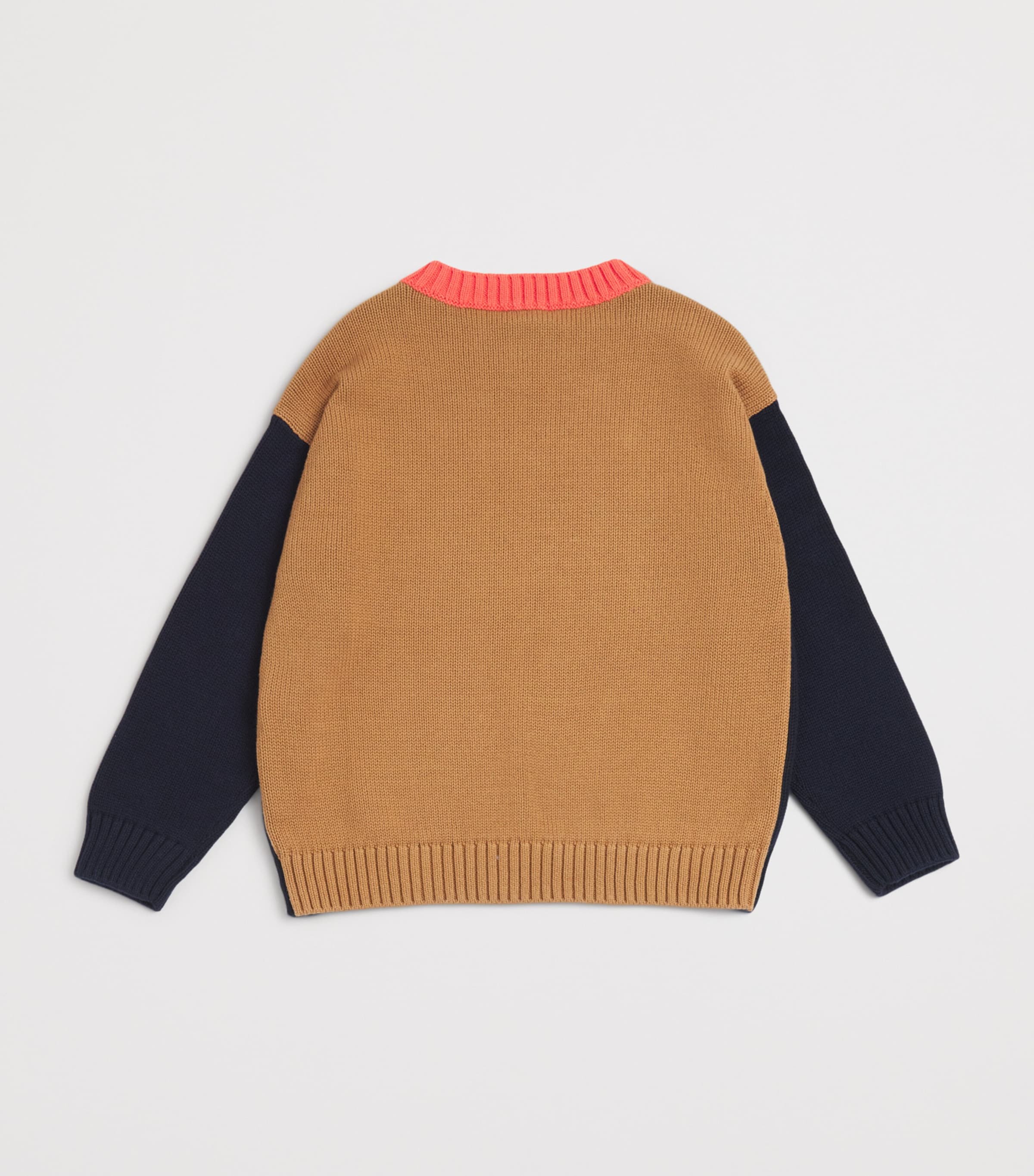 Cotton Crew-Neck Sweater (2-14 Years) 4915BLU/CSTRO/R.BGNA Image 2