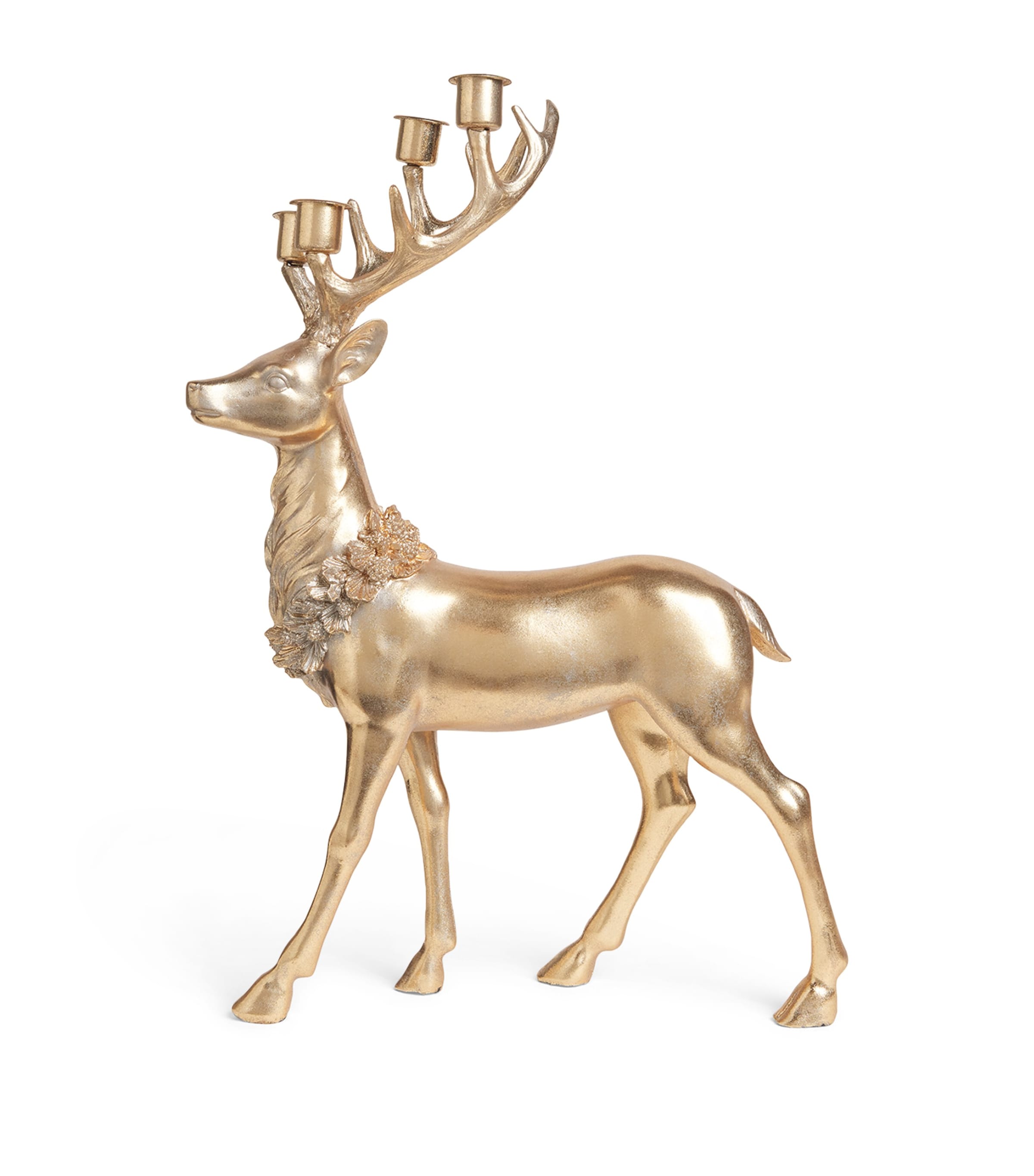 Gisela Graham Metallic Stag Candleholder