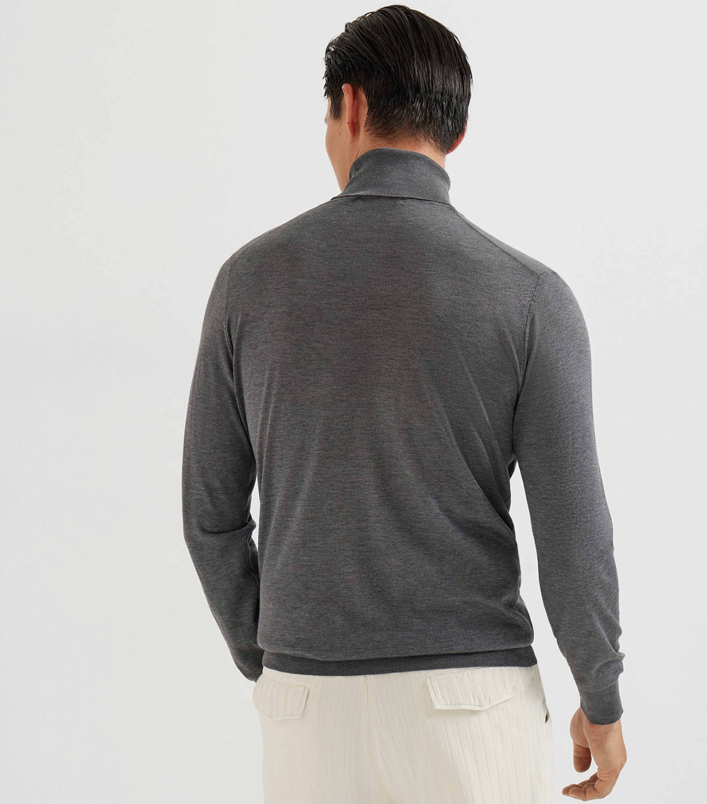 Silk-Cotton Rollneck Sweater C074 Image 3