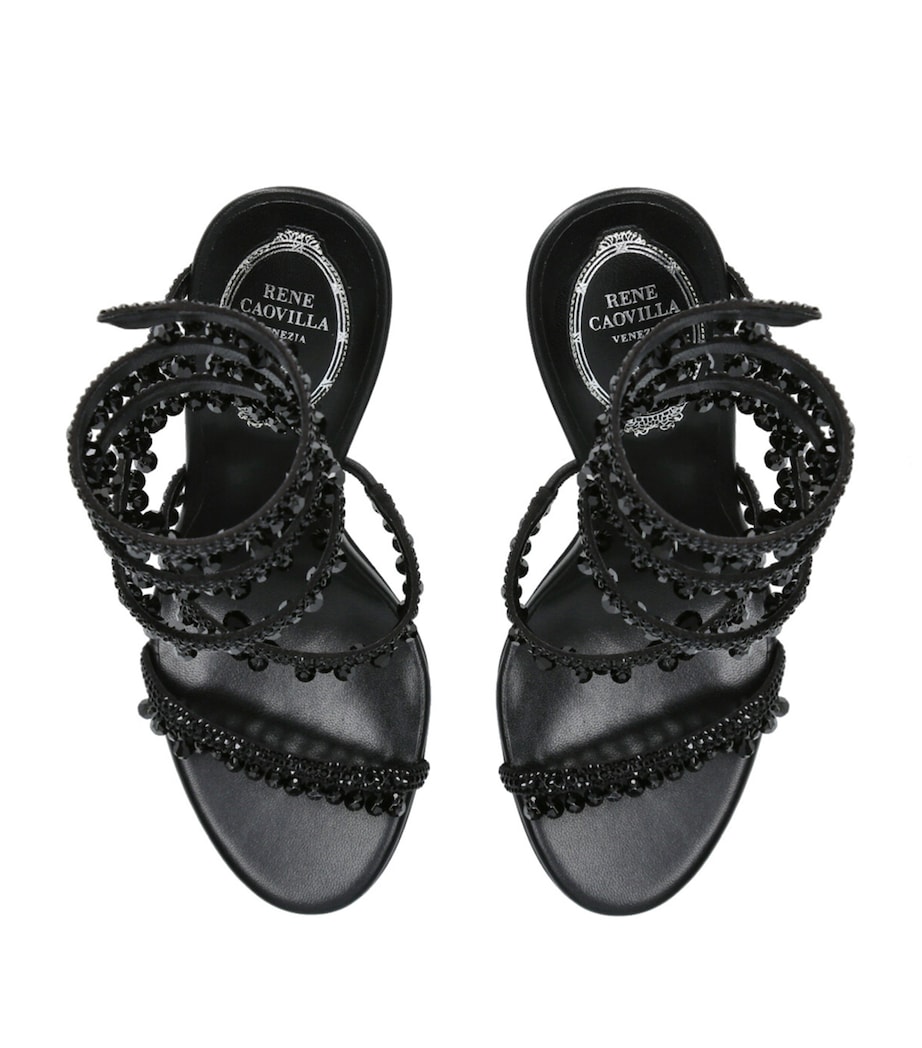 Satin Chandelier Sandals 105 BLACK Image 4