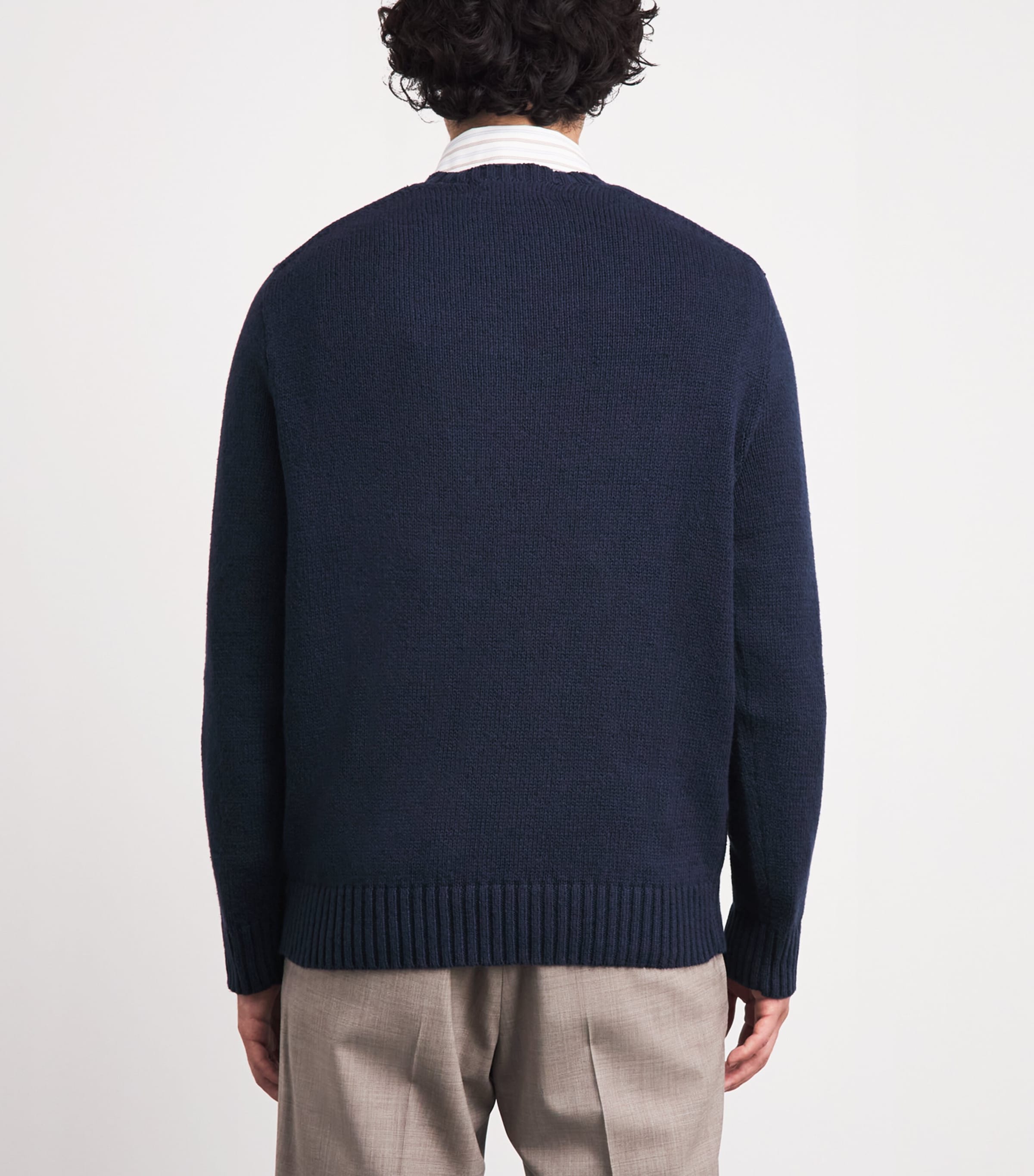 Polo Ralph Lauren Mens Cotton-Linen Polo Bear Sweater Bear Navy Image 5