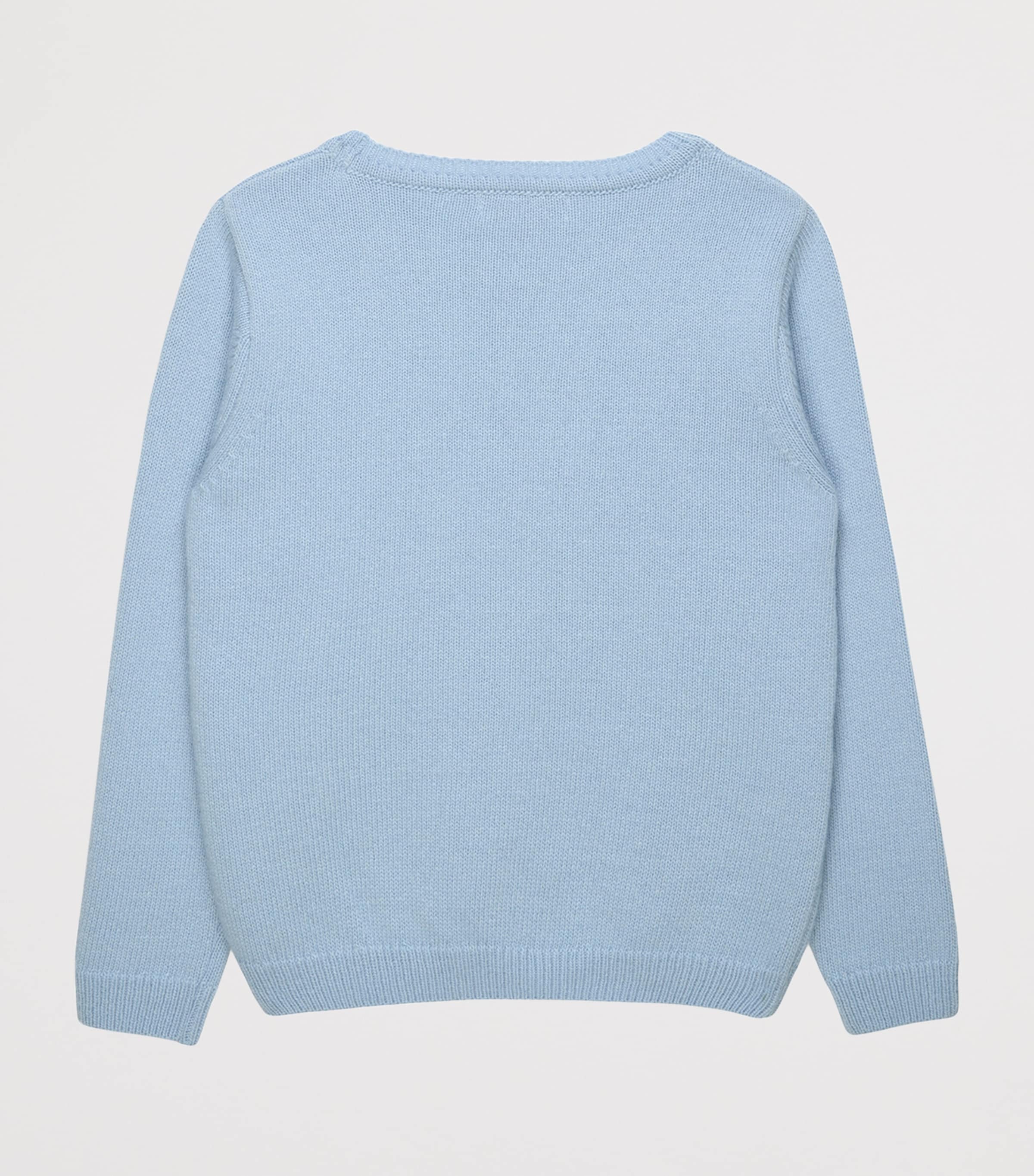 Trotters Knitted Duck and Bunny Sweater (6-11 Years) Blue Image 2