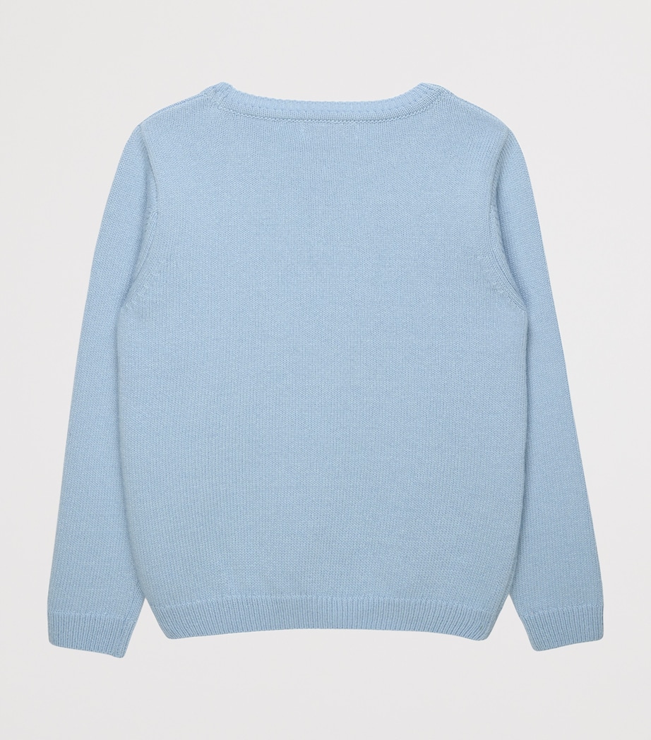 Trotters Knitted Duck and Bunny Sweater (6-11 Years) Blue Image 2