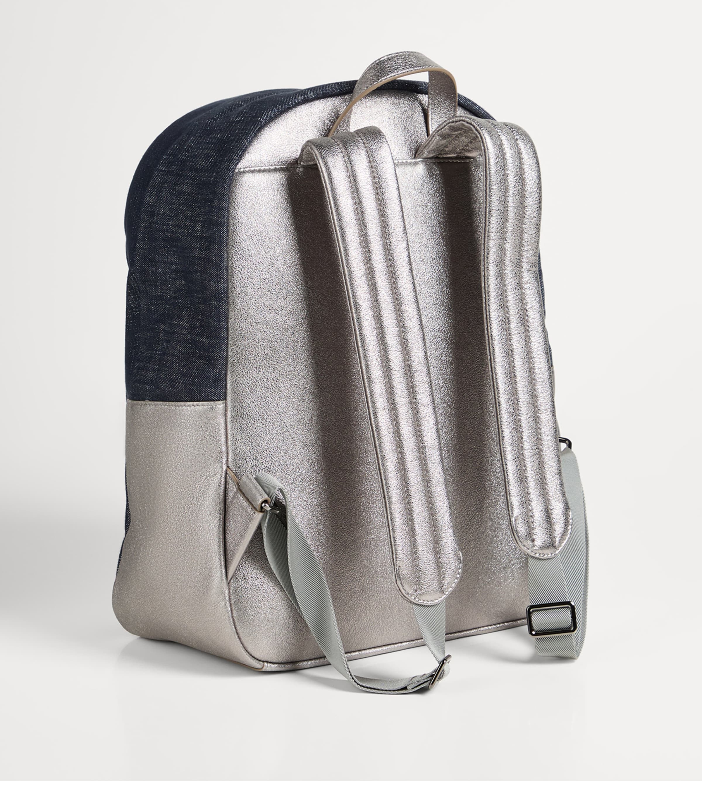 Sparkly Denim Embroidered Backpack C001 Image 2