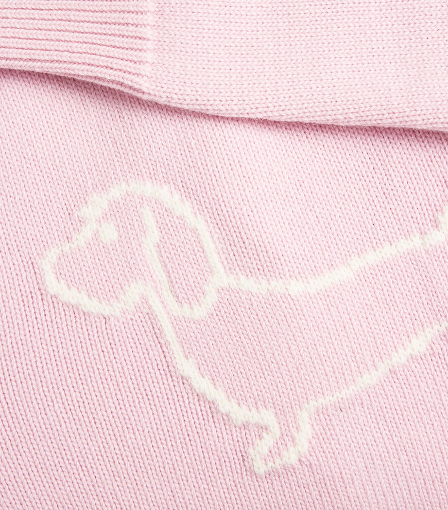 Wool Hector 4-Bar Cardigan LIGHT PINK Image 6