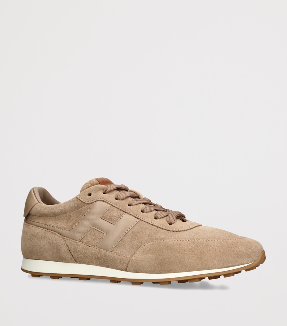 Hogan Suede Athletic Sneakers Beige Image 3