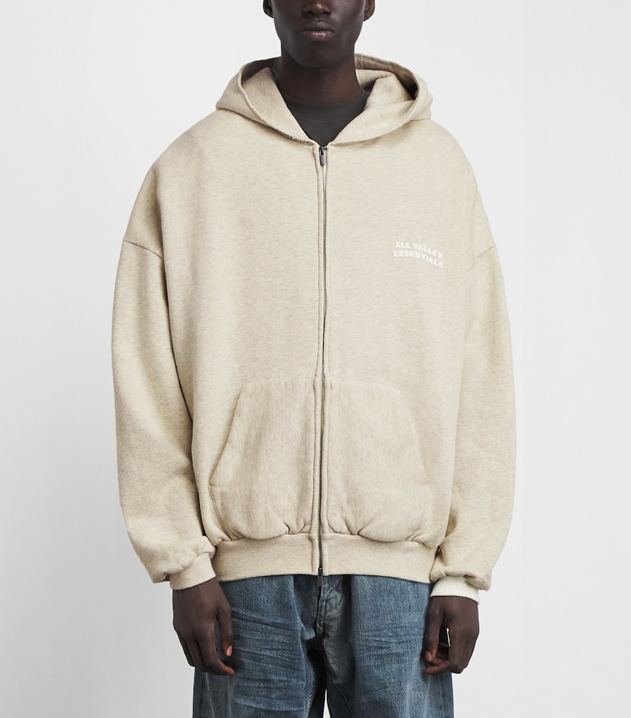 FEAR OF GOD ESSENTIALS Mens Cotton ‘90s Hoodie Wshd Vnla Hther Image 4