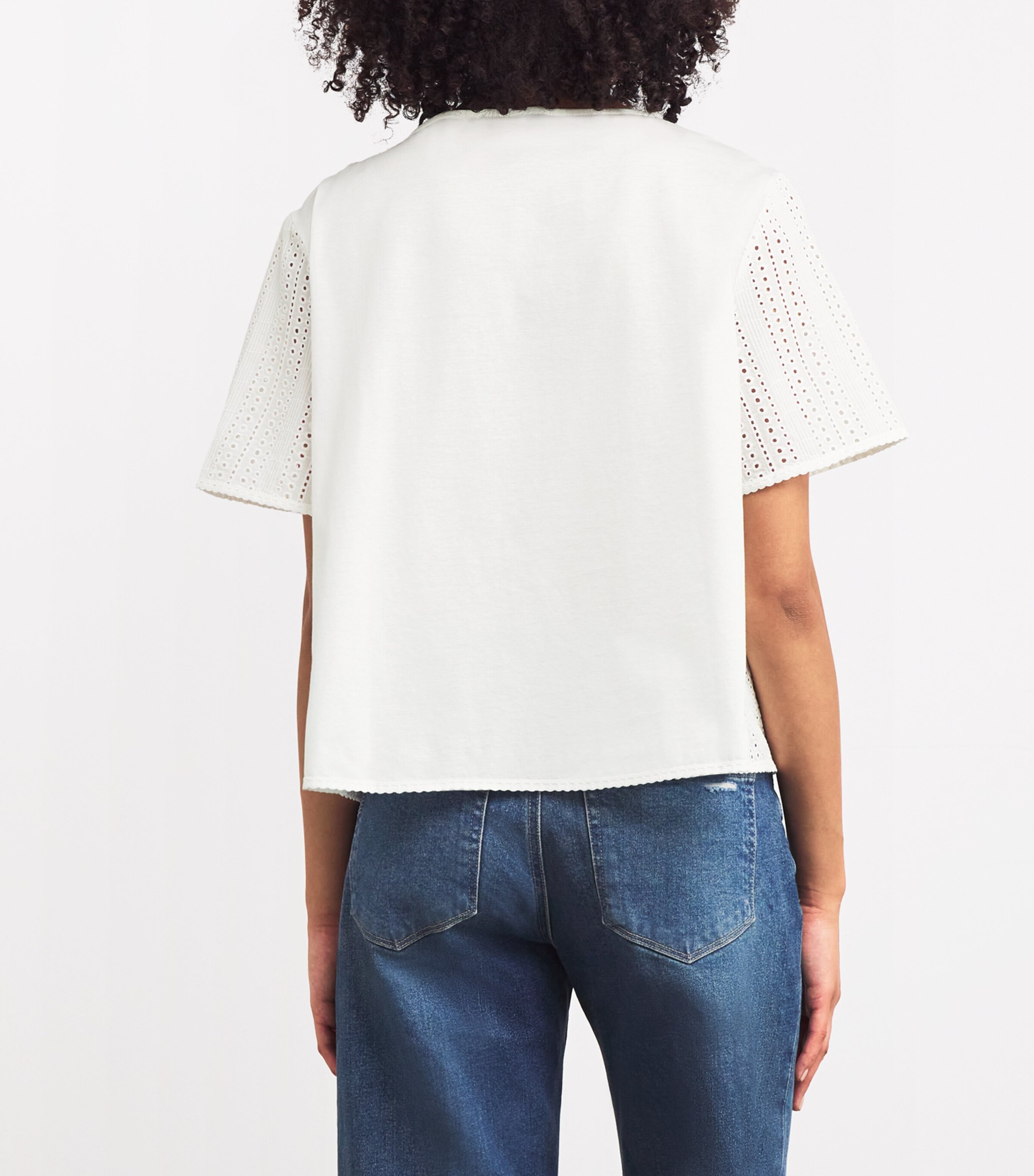 Weekend Max Mara Womens Broderie Anglaise Top White Image 4