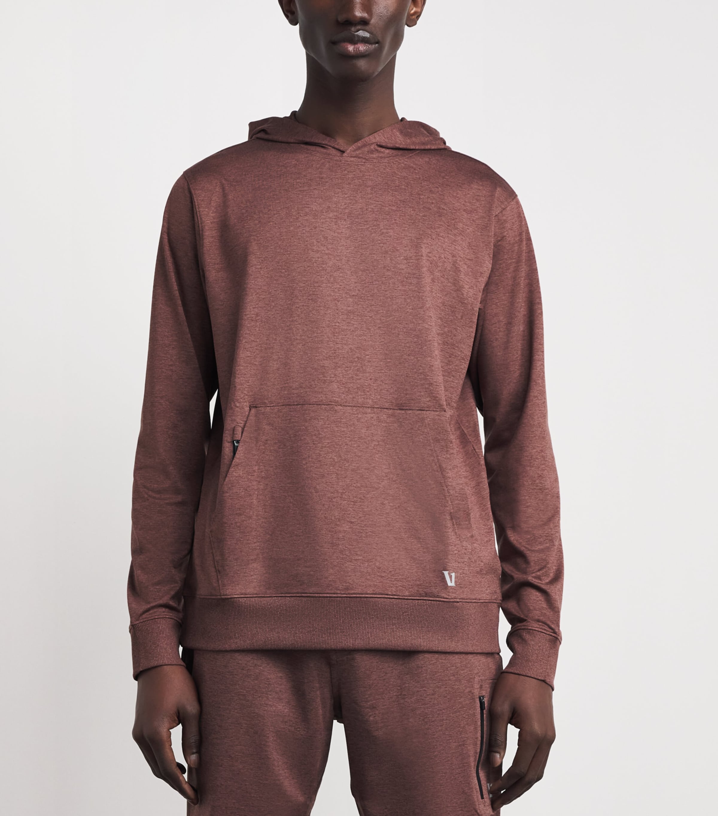 VUORI Mens Sunday 2.0 Hoodie Sah Sable Heather Image 4