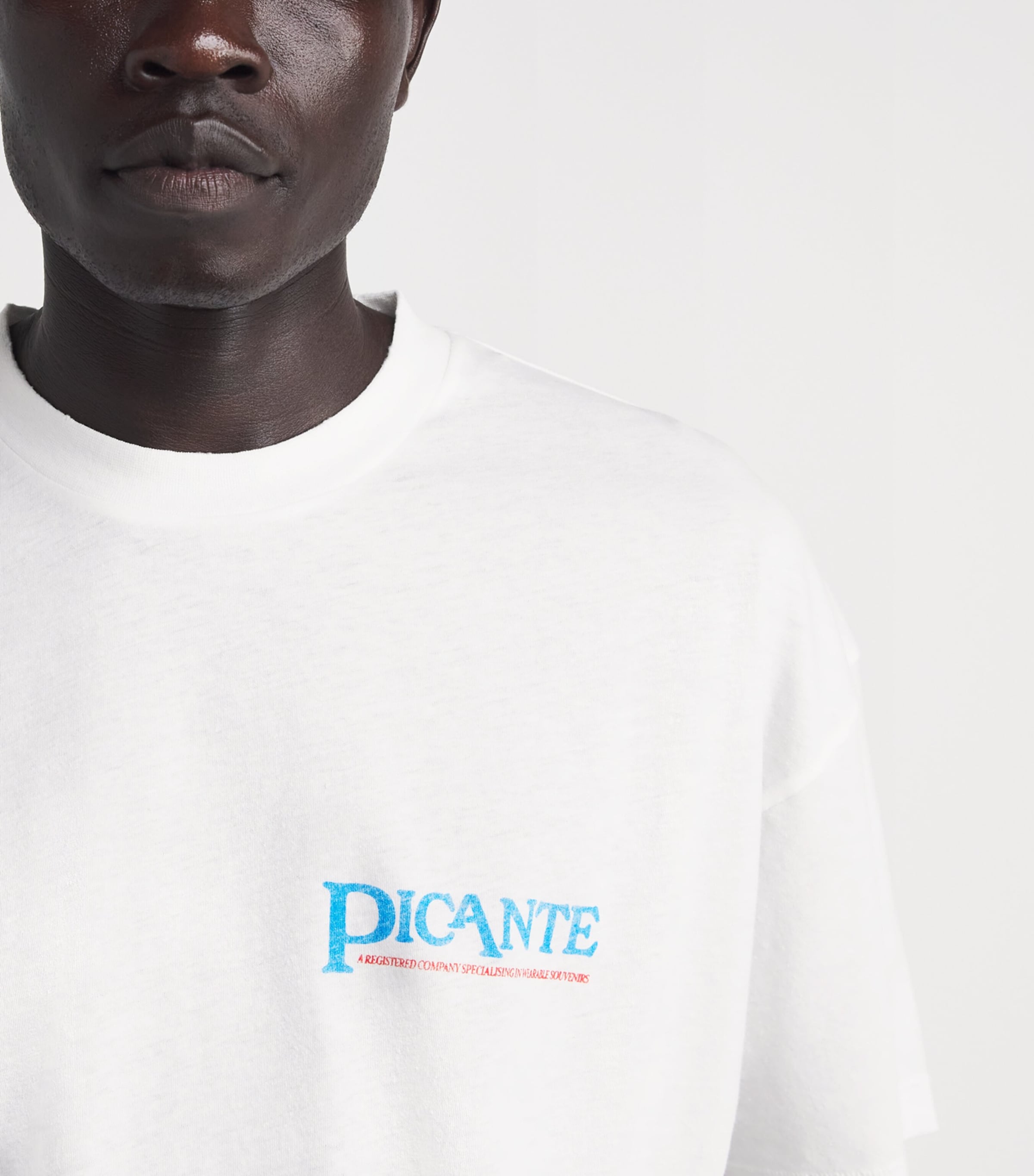 Picante Mens Champion T-Shirt Vintage White Image 3