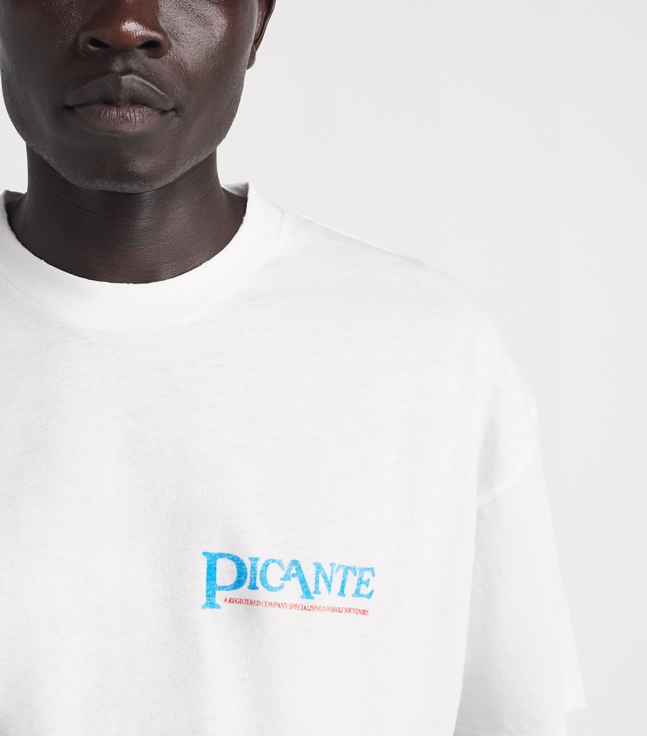 Picante Mens Champion T-Shirt Vintage White Image 3