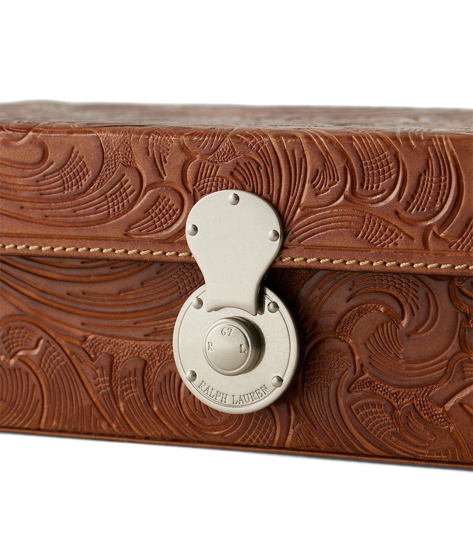 Calfskin Aidan Trinket Box BROWN Image 3