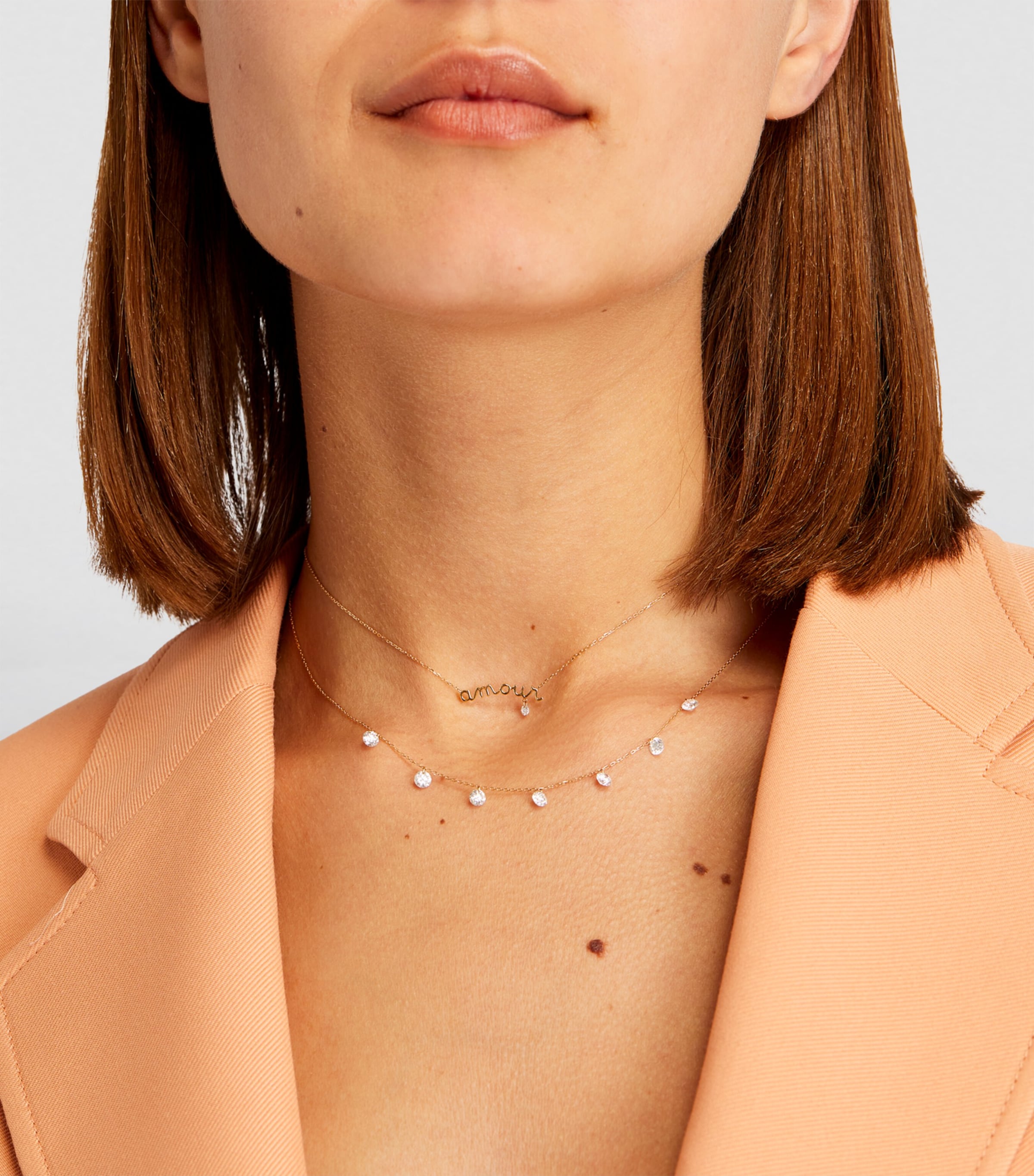 Yellow Gold and Diamond 7-Stone Danaé Necklace GOLD Image 3