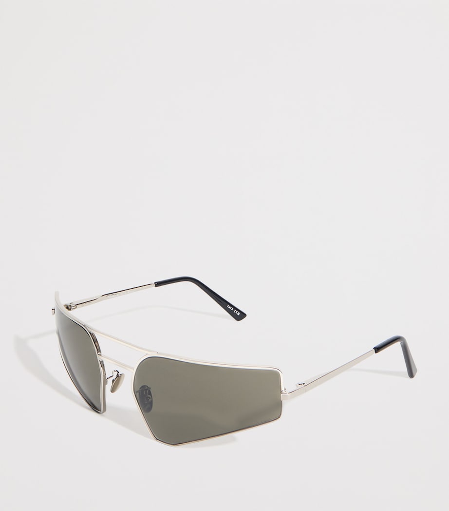 Rick Owens Stainless Steel RG0000015 Prong Sunglasses Tpl/blklns Image 2