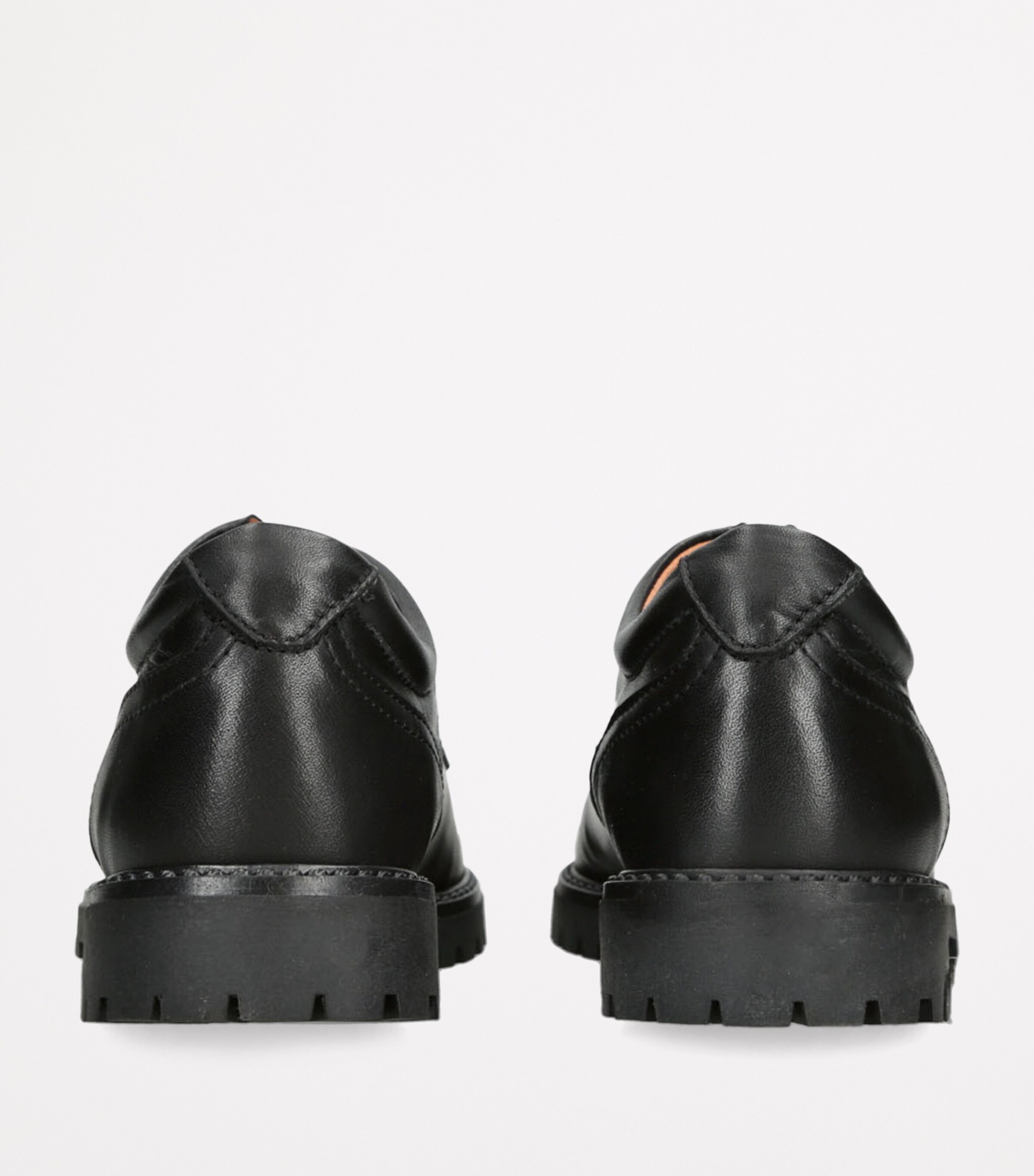 papouelli Leather Harry School Shoes Black Image 2