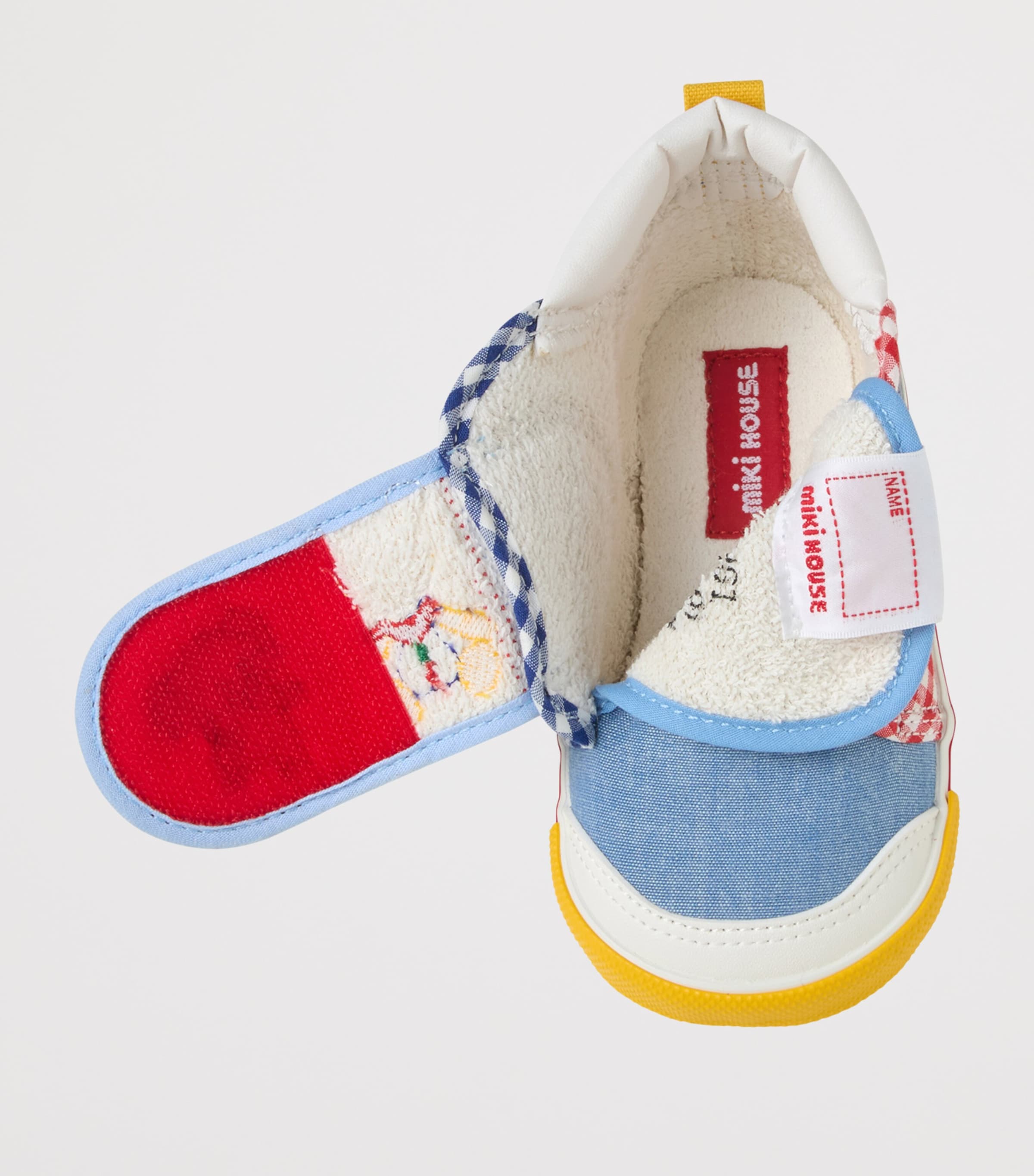 Miki House Cotton-Blend Embroidered Sneakers Image 5