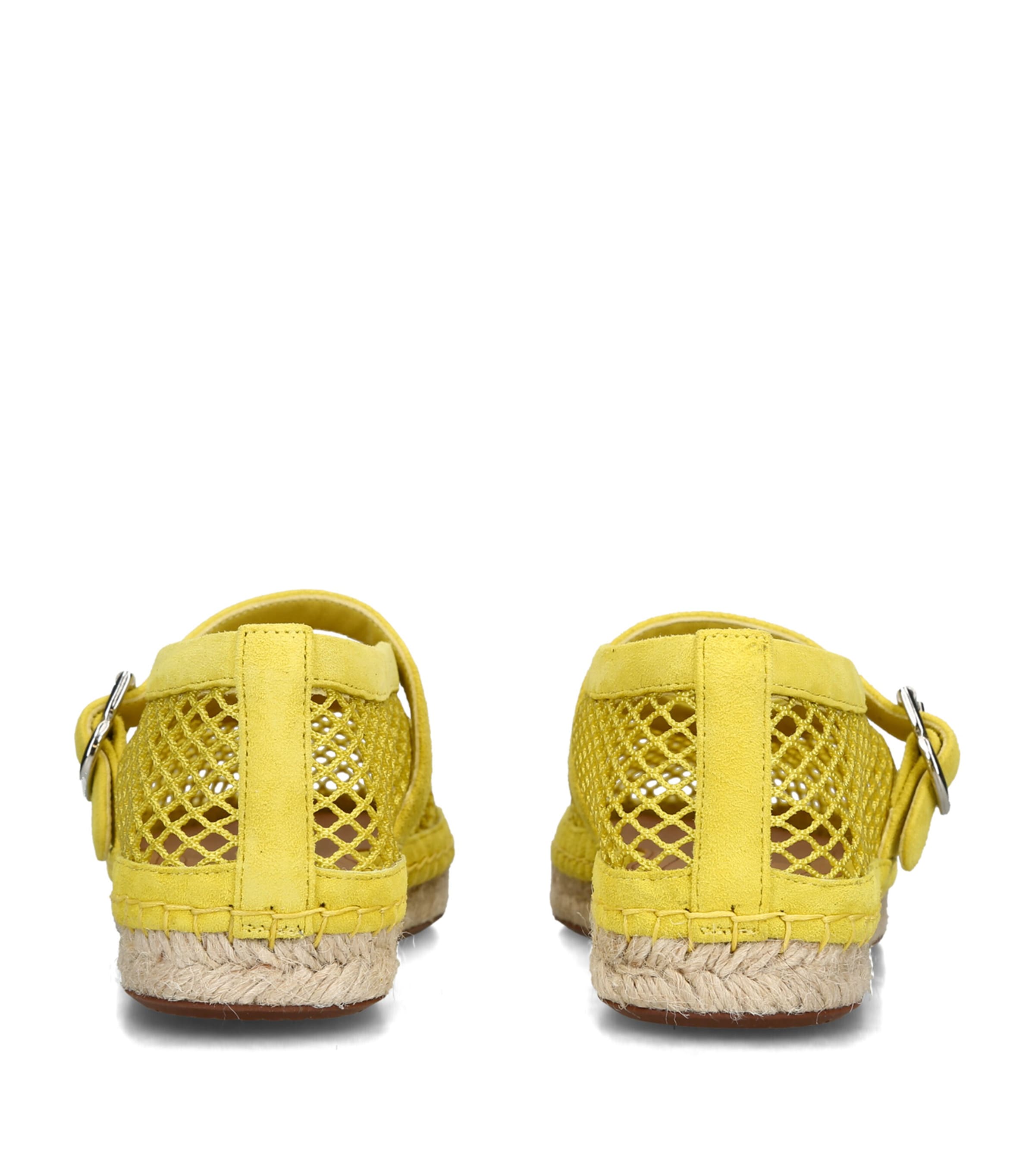 Alaïa Suede Mesh Espadrilles Yellow Image 2