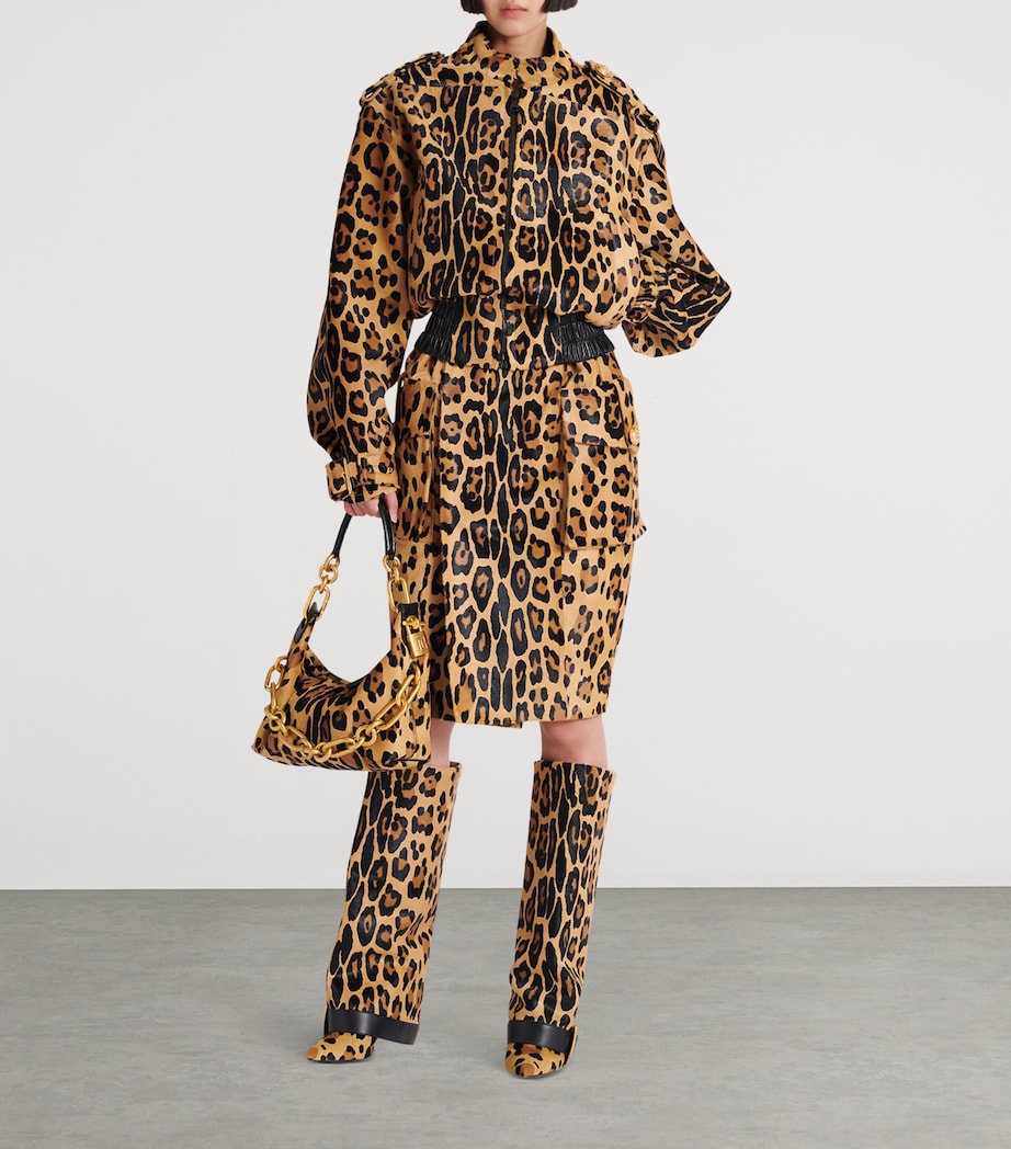 Medium Leopard Sync Shoulder Bag WKS MULTI/ NOIR Image 6