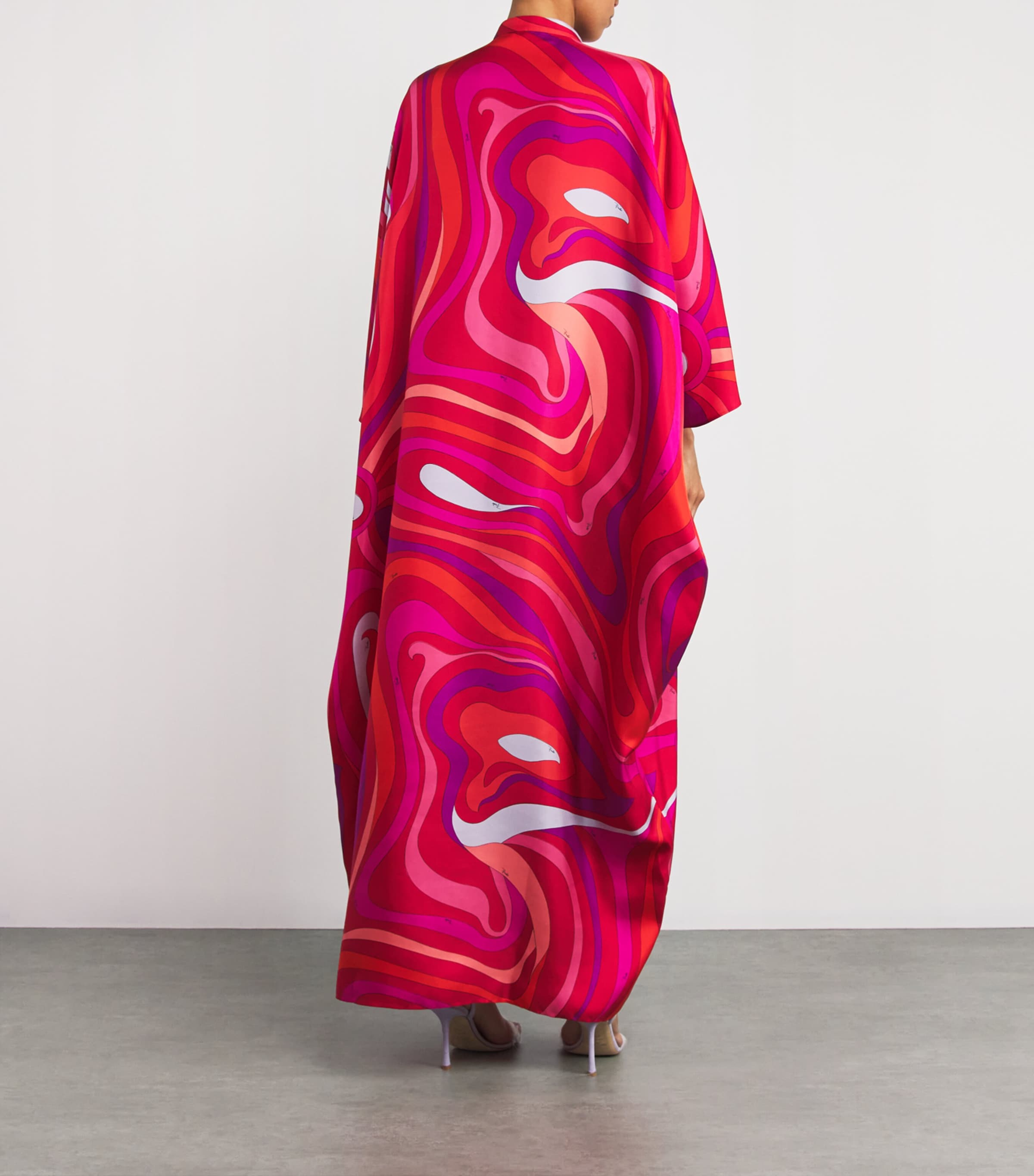 ワンピース Fendi Abito A Tunica In Popeline Con Ricamo Marmo-Print Silk-Twill Kaftan – PUCCI Online Store