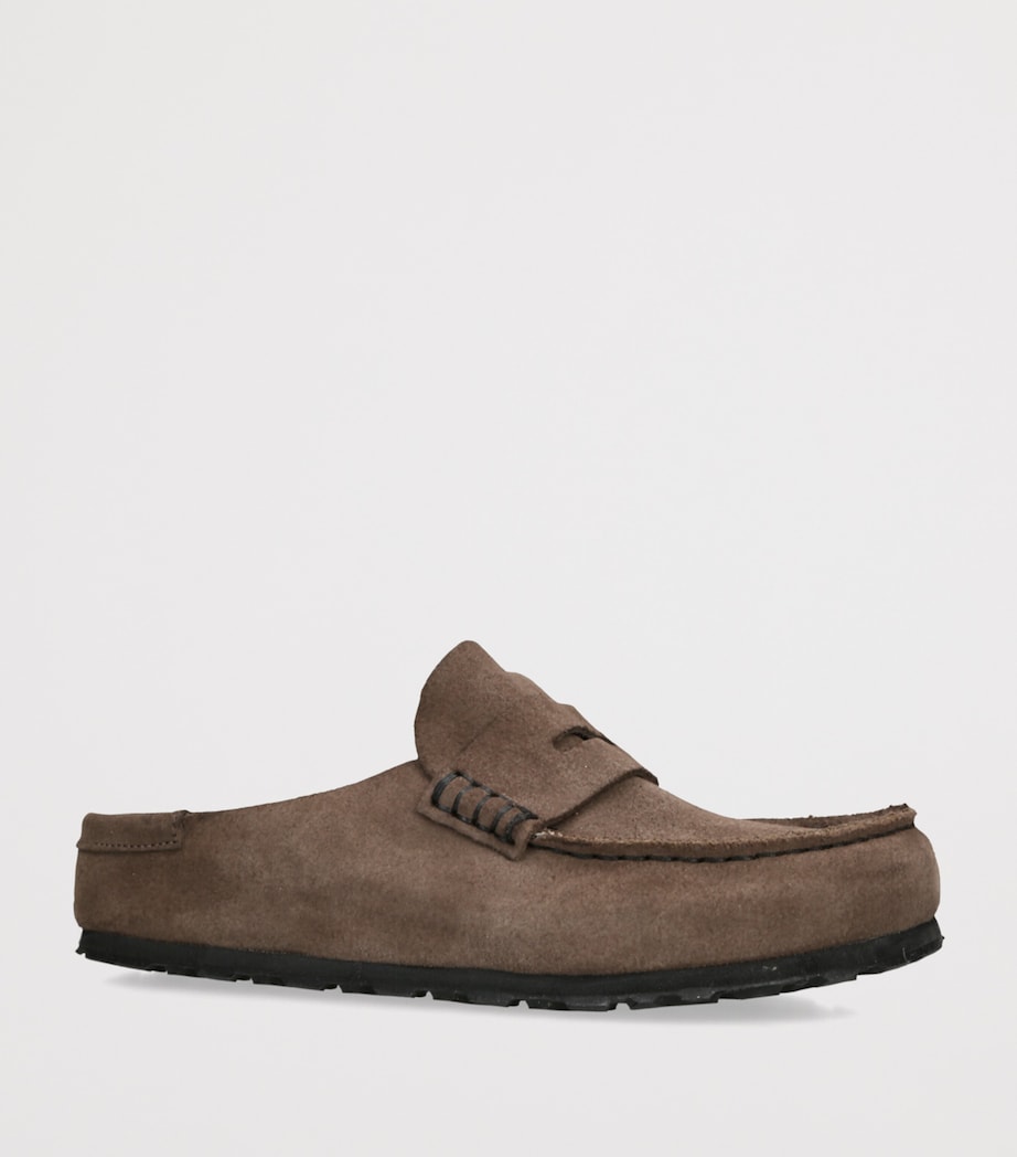 Birkenstock Suede Naples Wrapped Slip-On Shoes Brown Image 3