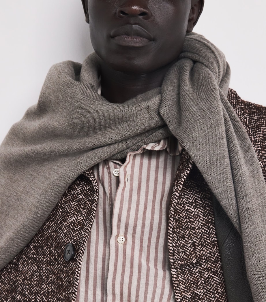 Wool-Blend Herringbone Overcoat ICEDCOFFEE/ECRU Image 6