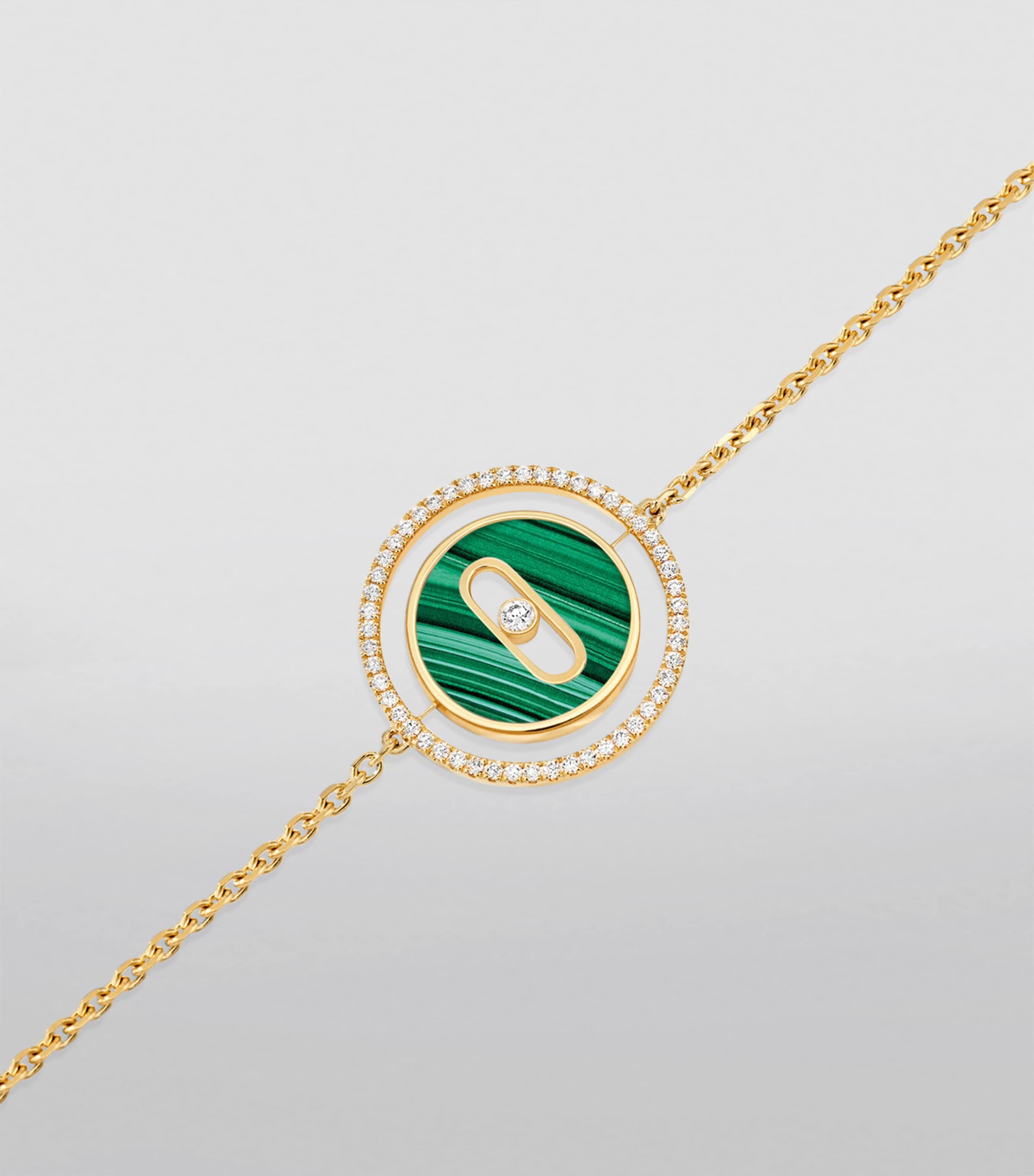 Yellow Gold, Diamond and Malachite Lucky Move Bracelet YELLOW GOLD Image 2