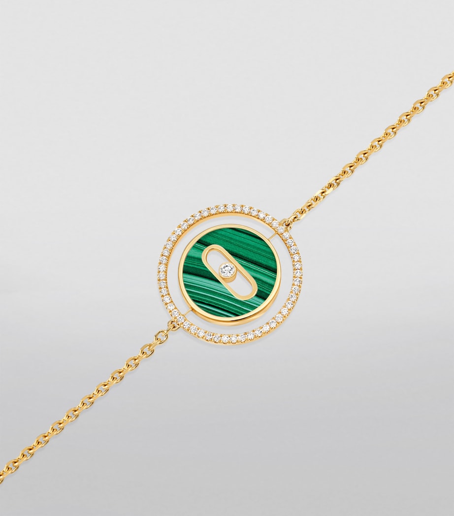 Yellow Gold, Diamond and Malachite Lucky Move Bracelet YELLOW GOLD Image 2
