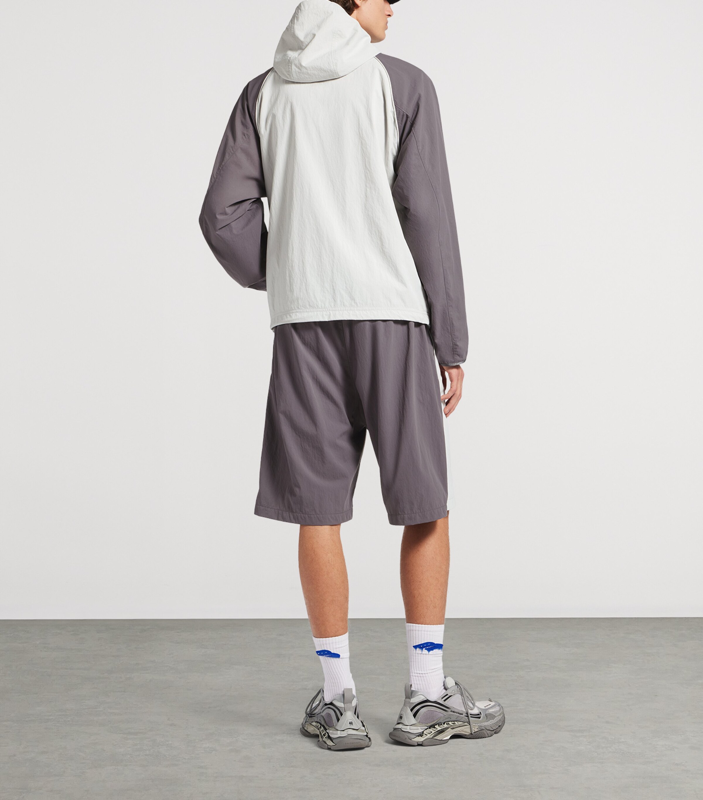 Balenciaga Mens Loop Sports Icon Track Shorts Image 3