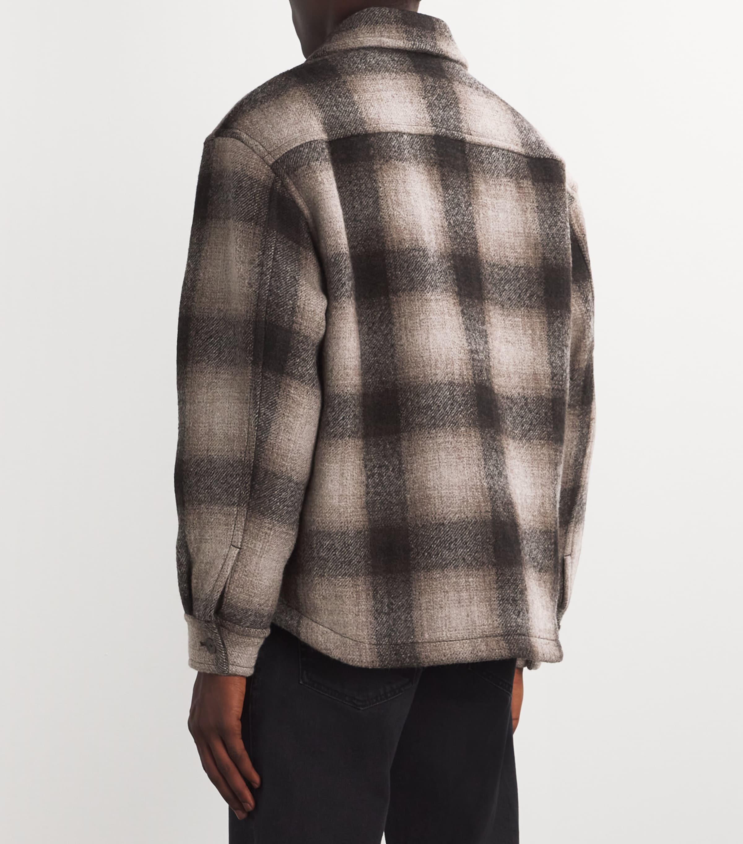 Wool-Blend Plaid Jacket BROWN PLAID Image 3