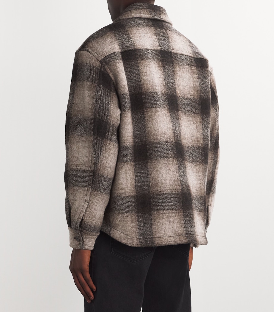 Wool-Blend Plaid Jacket BROWN PLAID Image 3