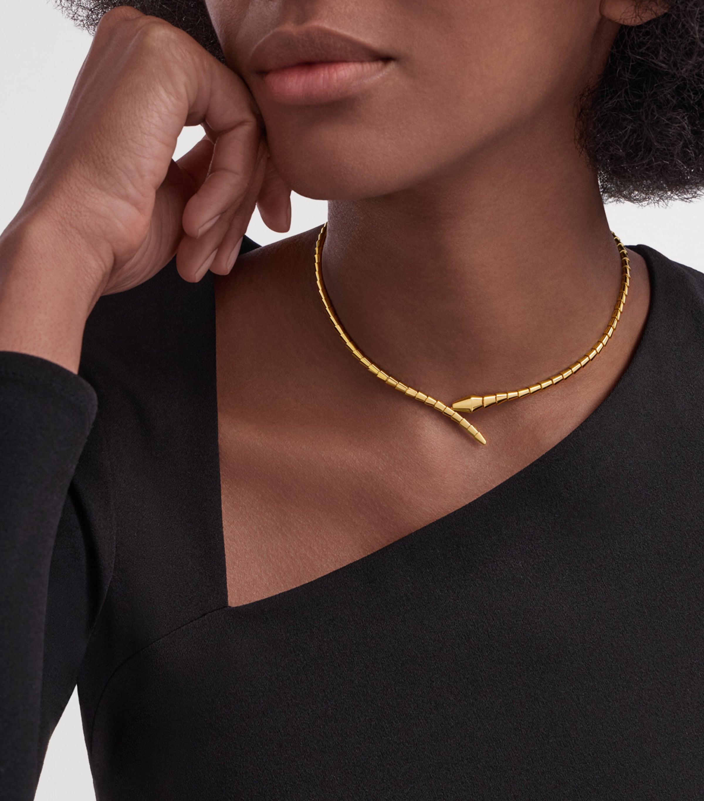 Yellow Gold Serpenti Viper Necklace GOLD Image 3