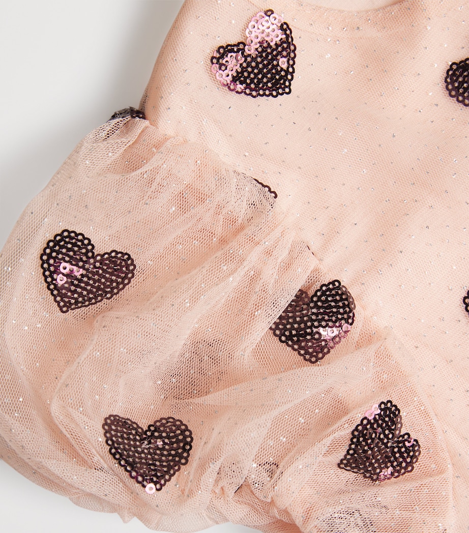 Sequin-Detail Heartlily Dress (18 Months-4 Years) P15094 AMOUR PLUM Image 3