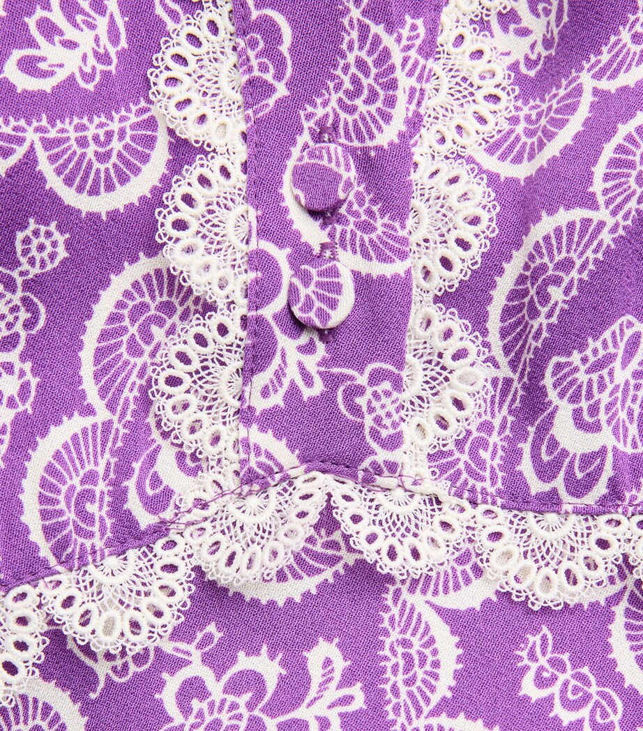 ME+EM Womens Crepe Printed Maxi Dress Purple/green Image 6