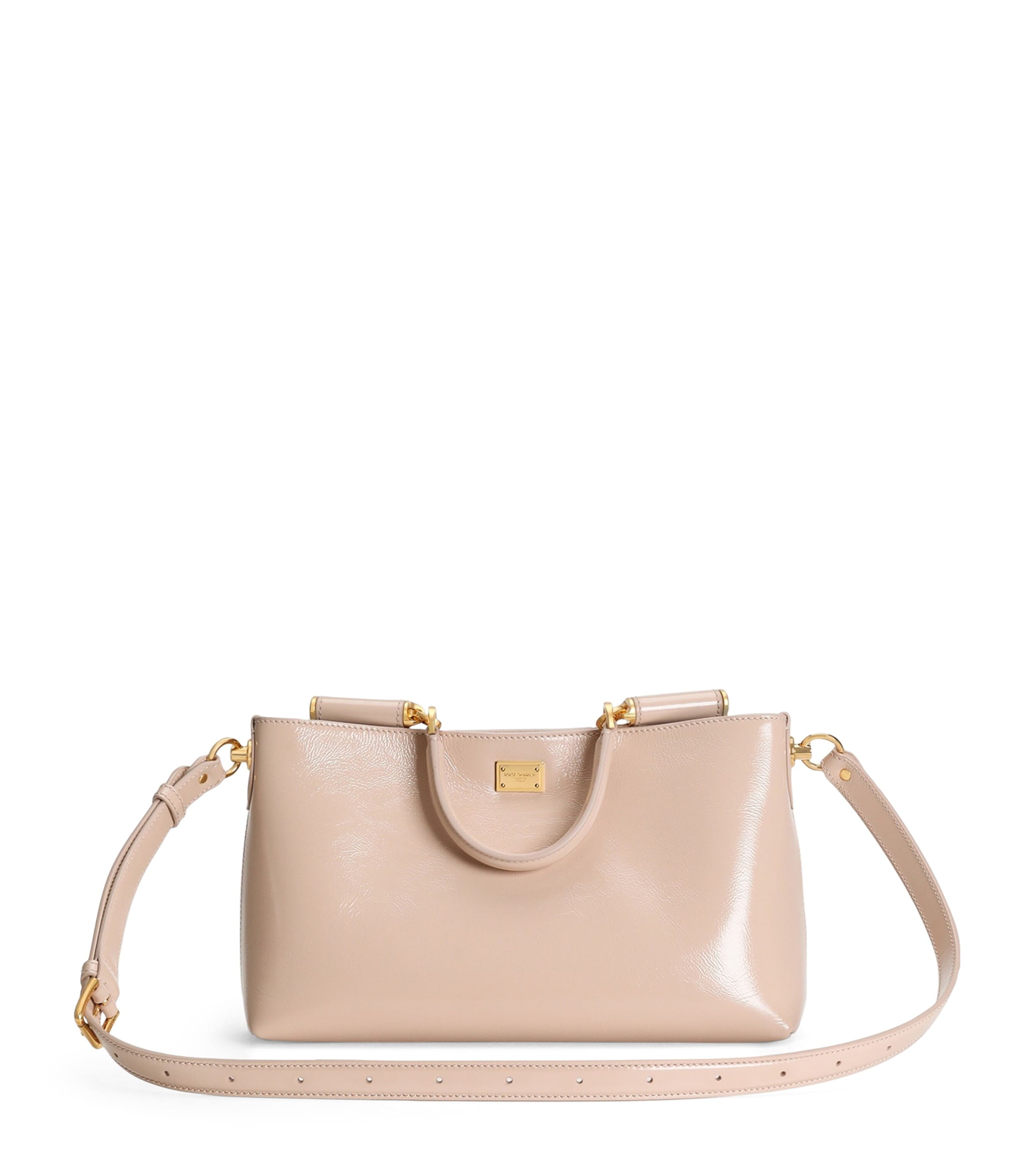 Dolce&Gabbana Calfskin Vittoria Shoulder Bag Nude Image 1