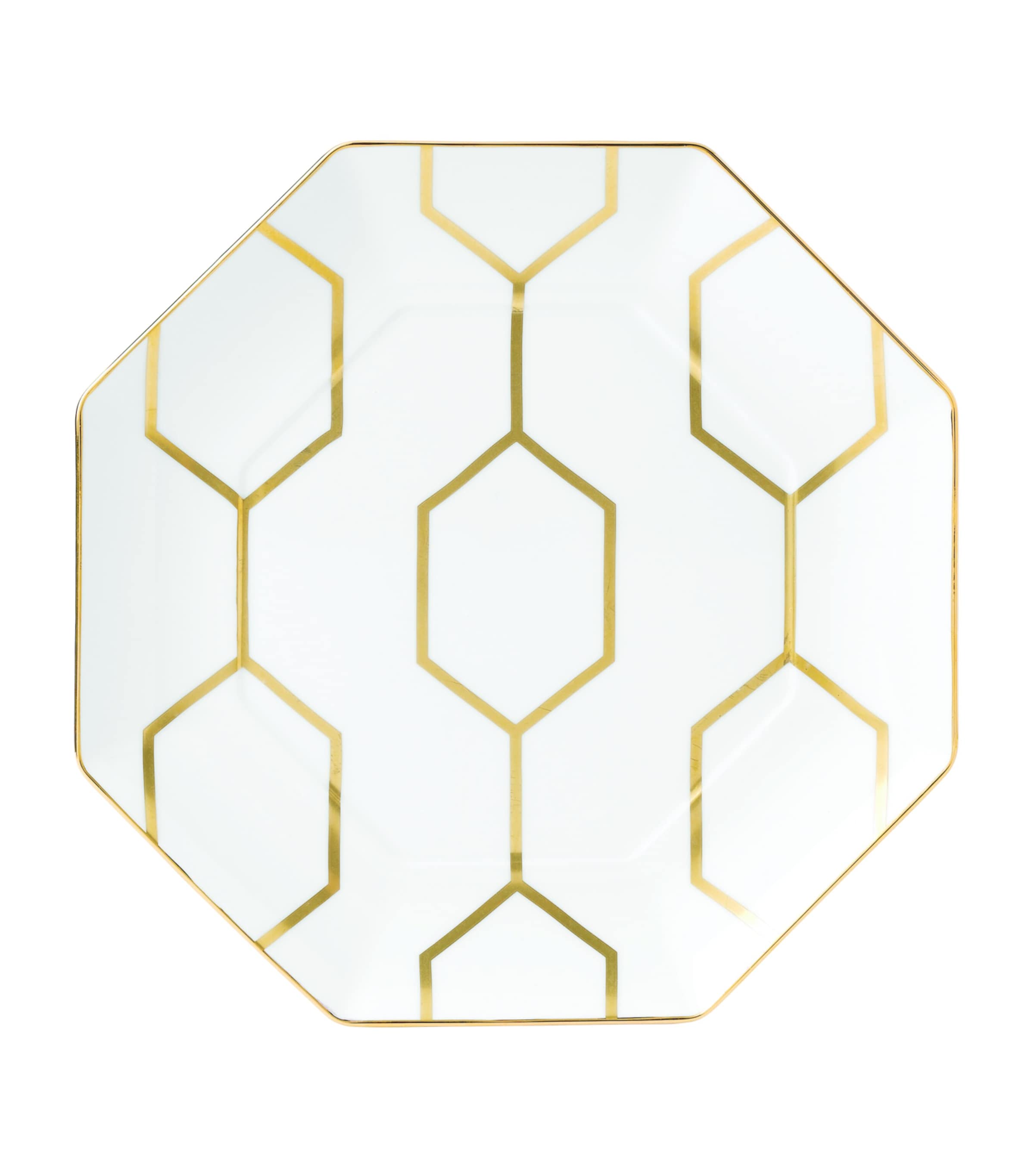 Wedgwood Gio Gold Octagonal Plate In White