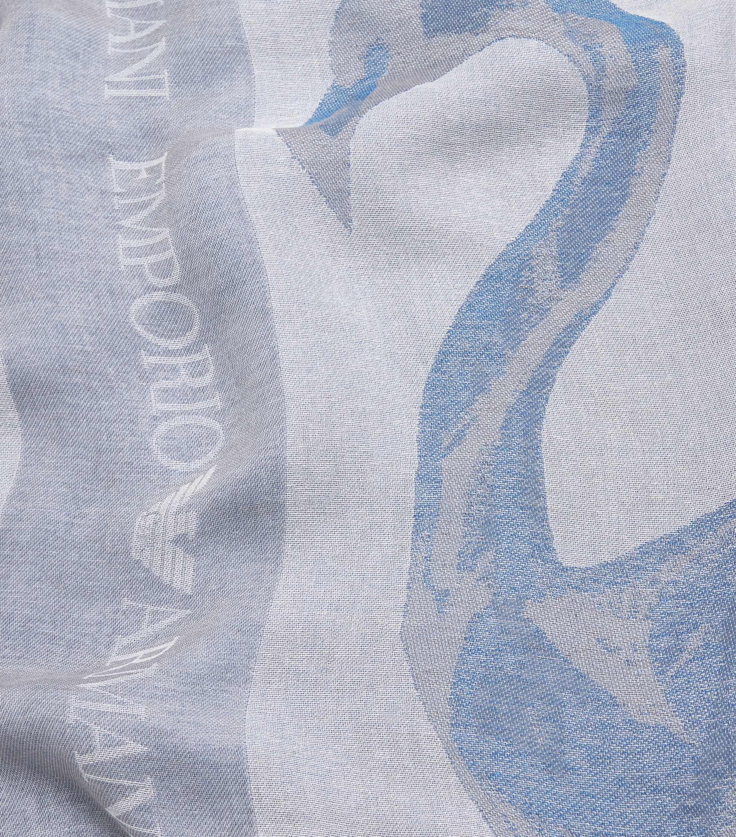 スカーフ EMPORIO ARMANI Woman Scarf Gnawed Blue EW001864AF15673 armani-scarf-241073dk5_600x.