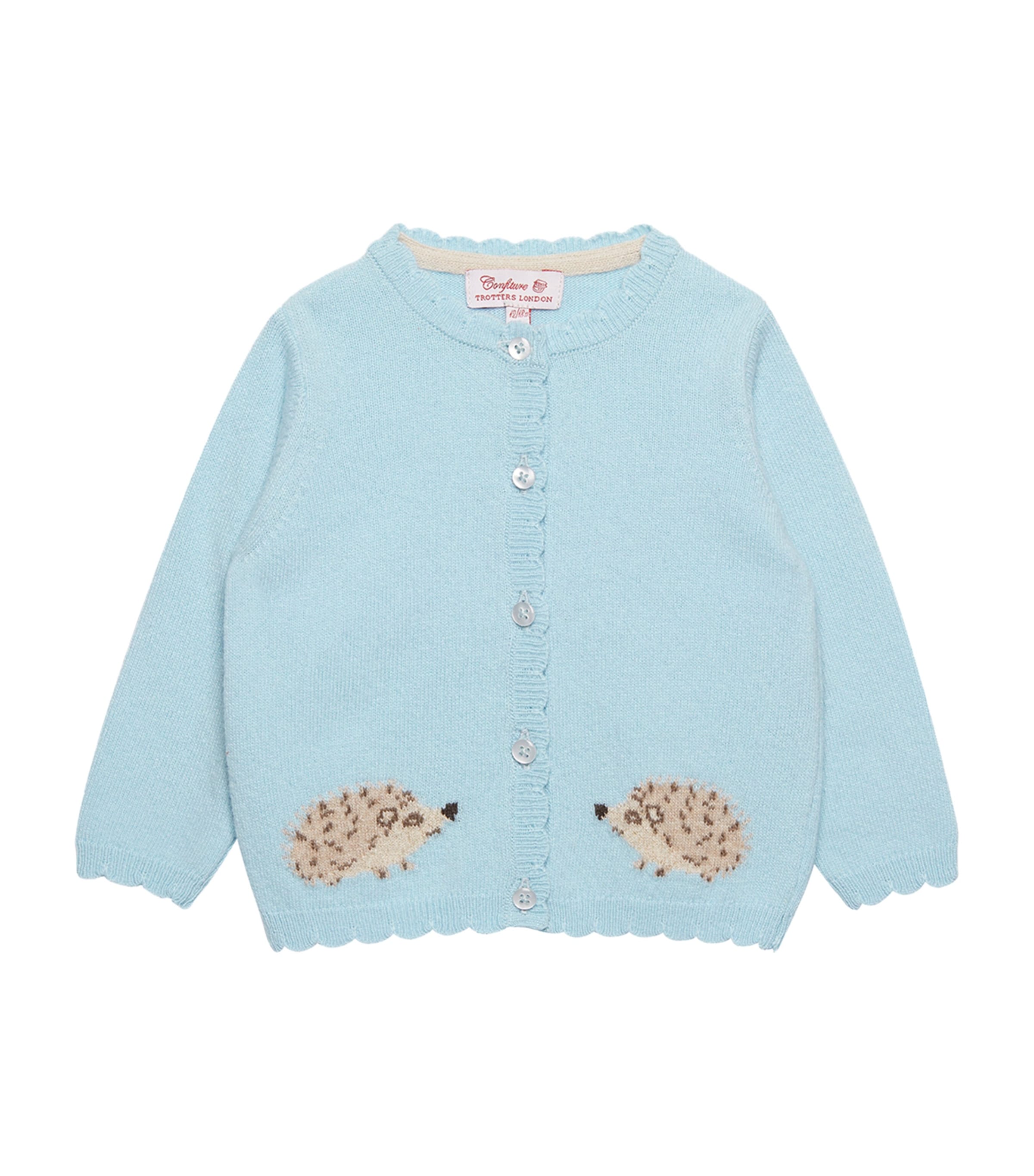 Trotters Kids' Hedgehog Hollie Cardigan In Blue