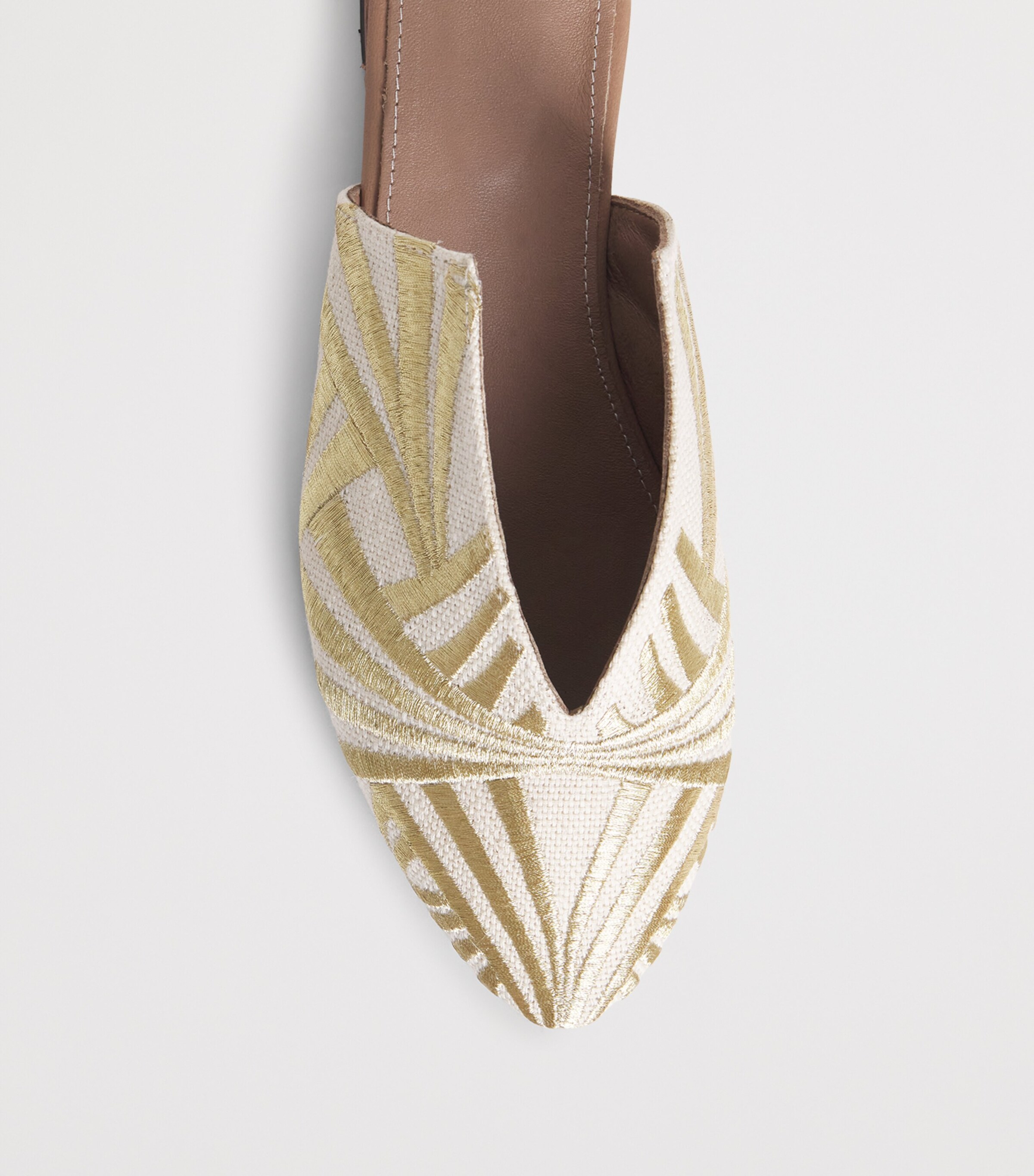 Linen Mules BEIGE/GOLD Image 5