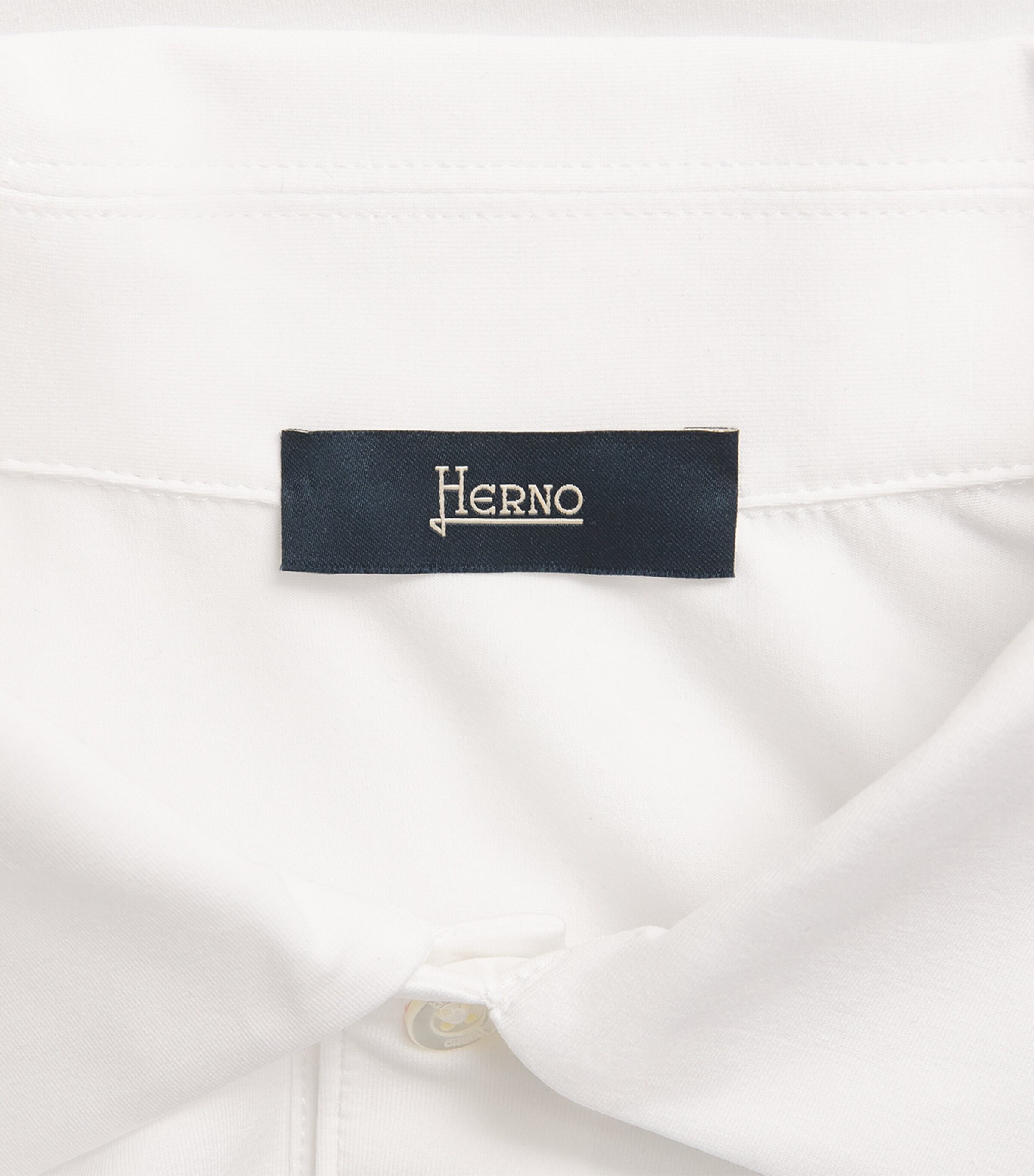 Herno Mens Stretch-Cotton Polo Shirt White Image 6