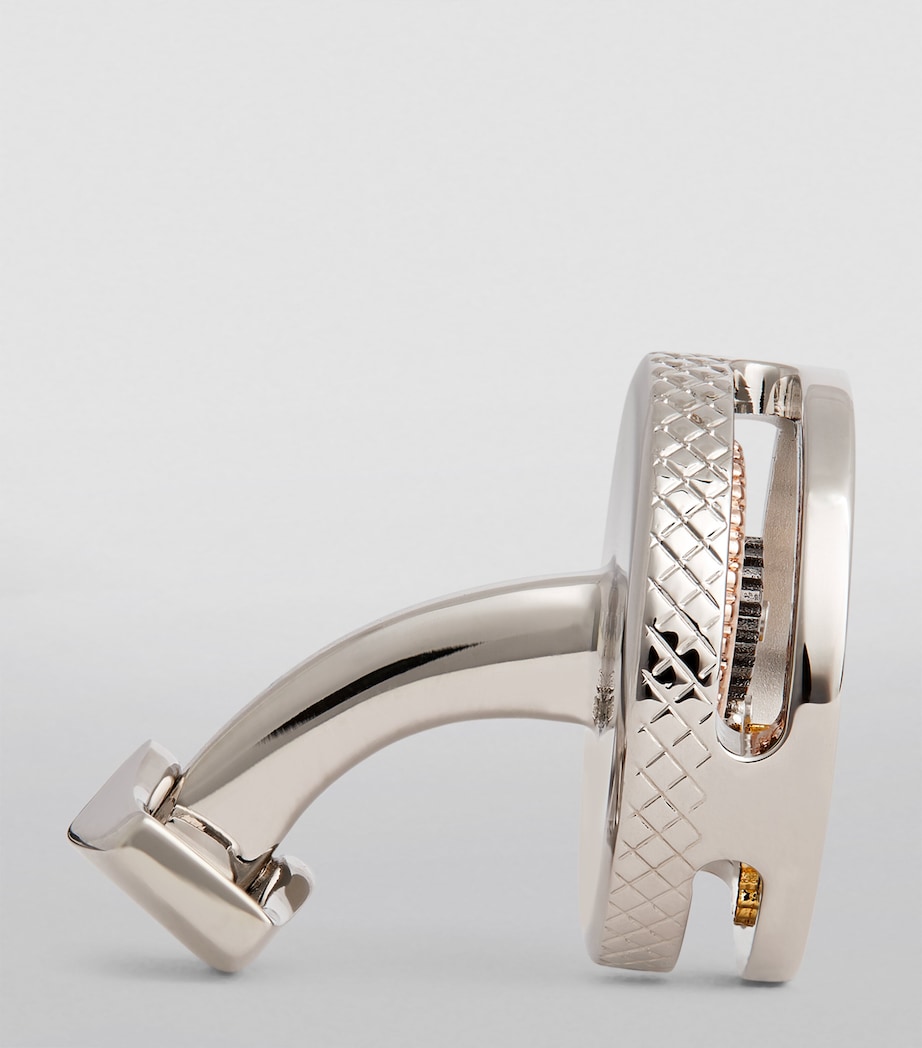 Tateossian Circle Gear Cufflinks Silver Image 3