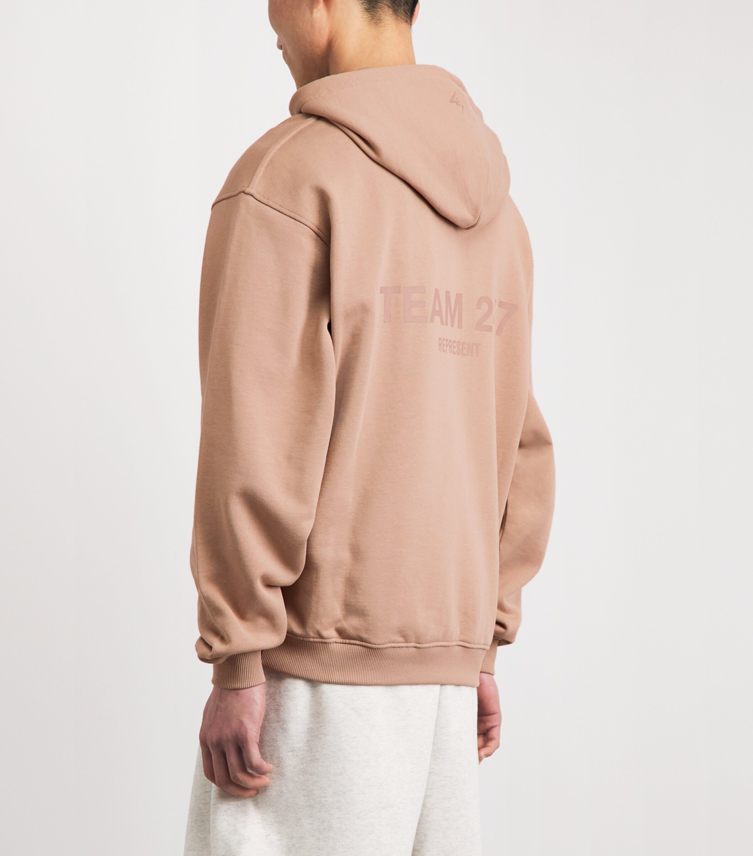 Represent 247 Mens Cotton Team 247 Hoodie Clay Image 5