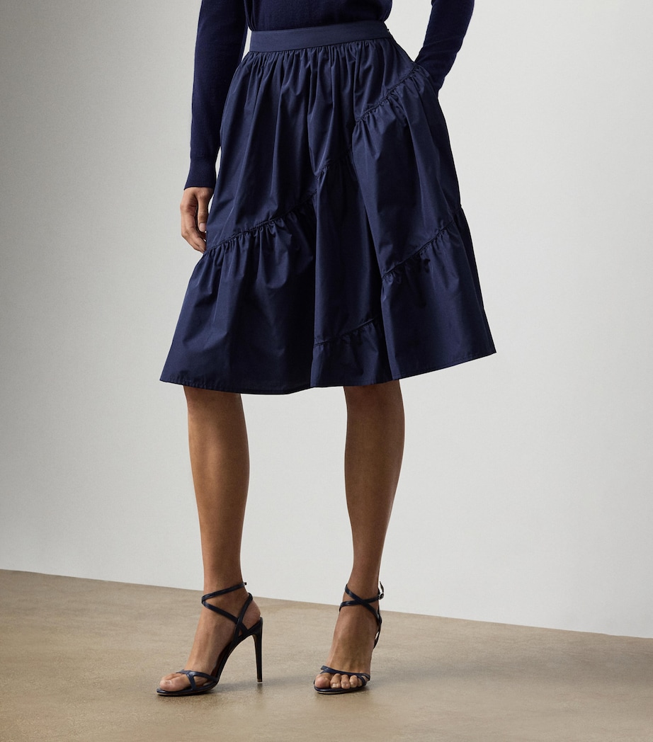 Taffeta Kyle Midi Skirt NAVY-410 Image 4
